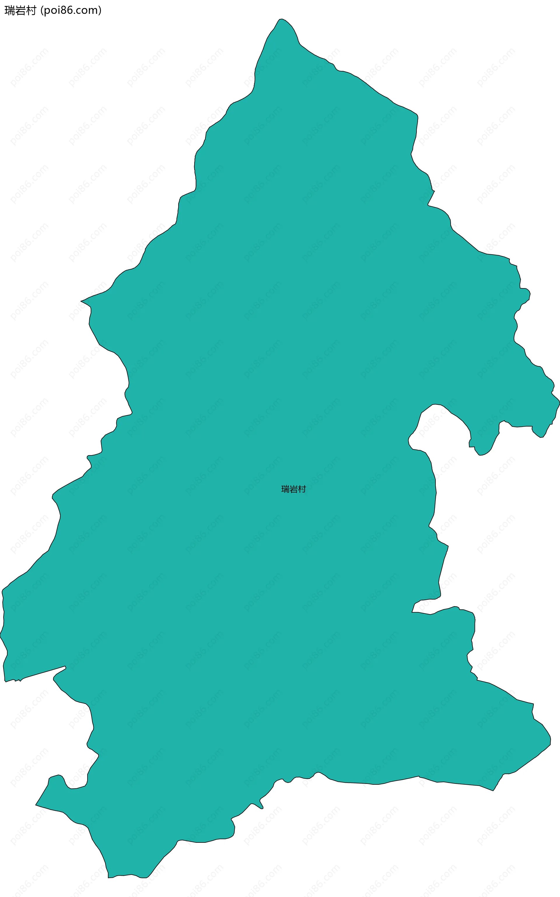 瑞岩村边界地图