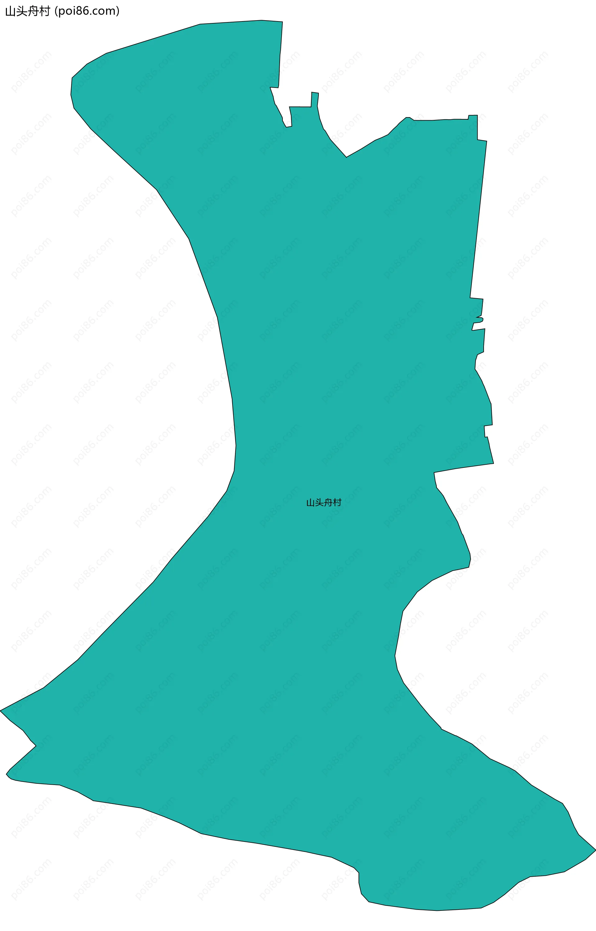 山头舟村边界地图