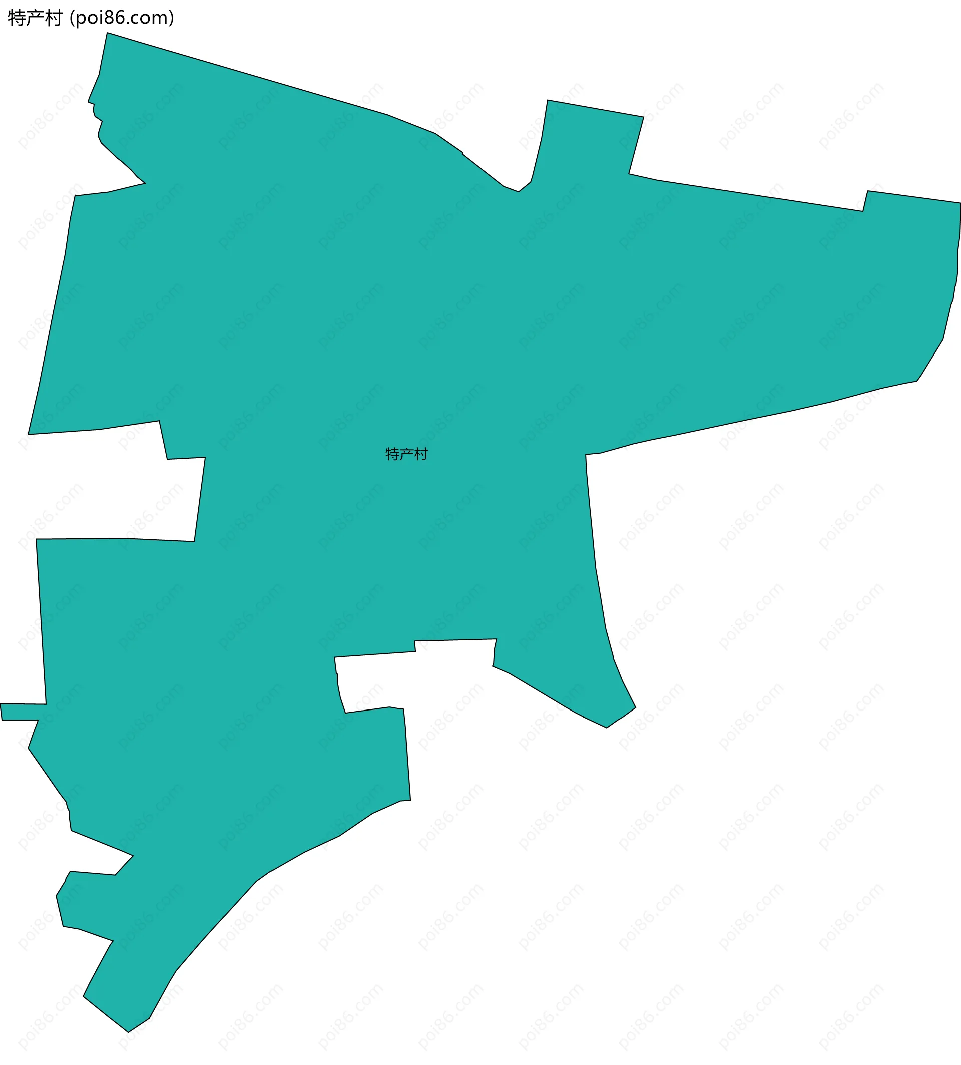 特产村边界地图