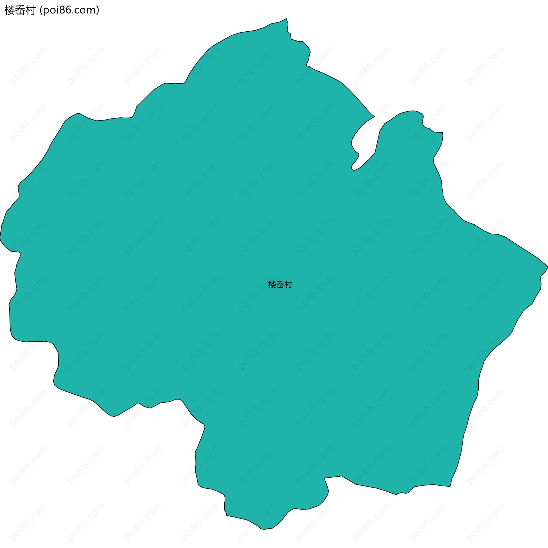 楼岙村边界地图