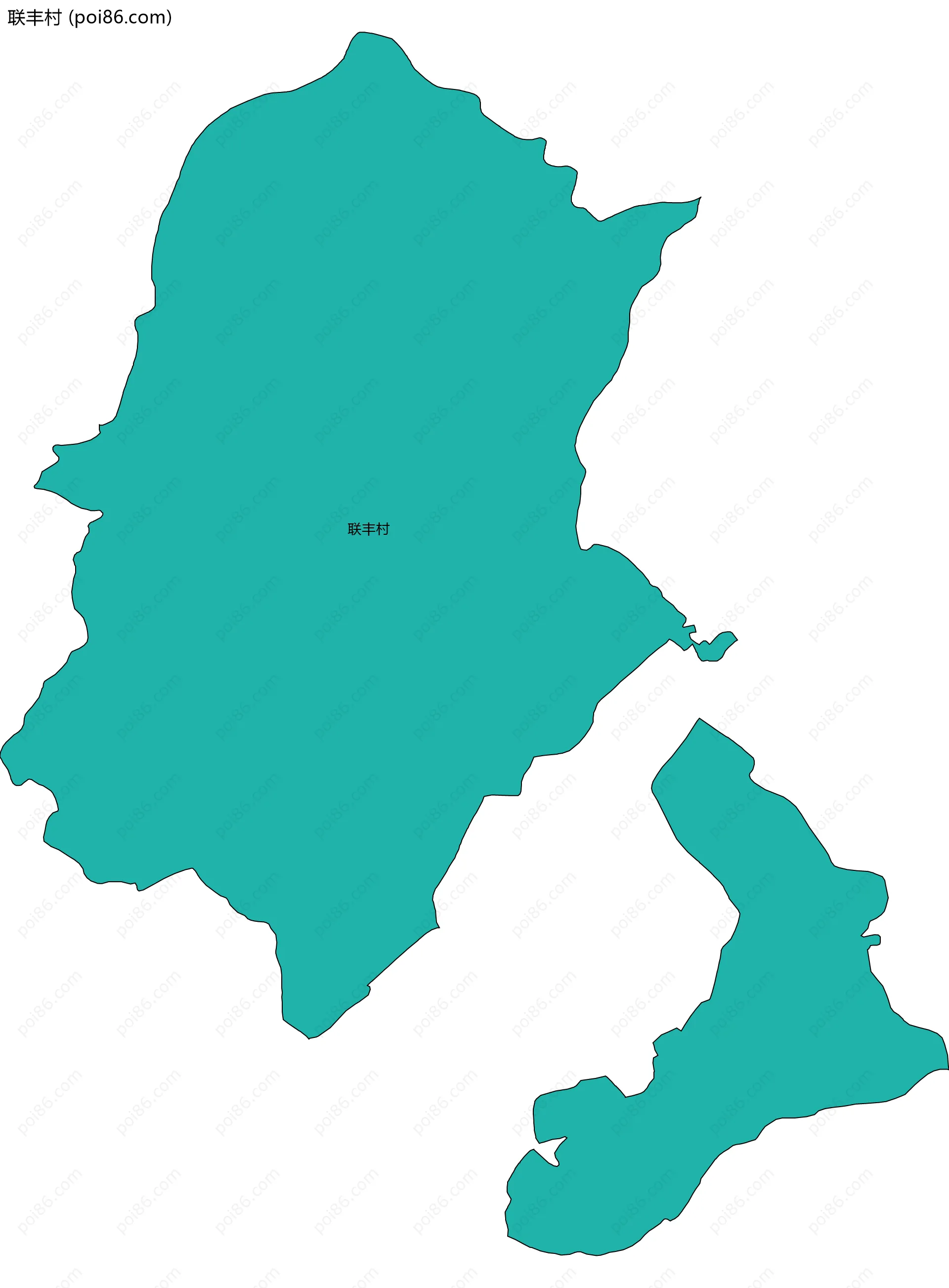 联丰村边界地图