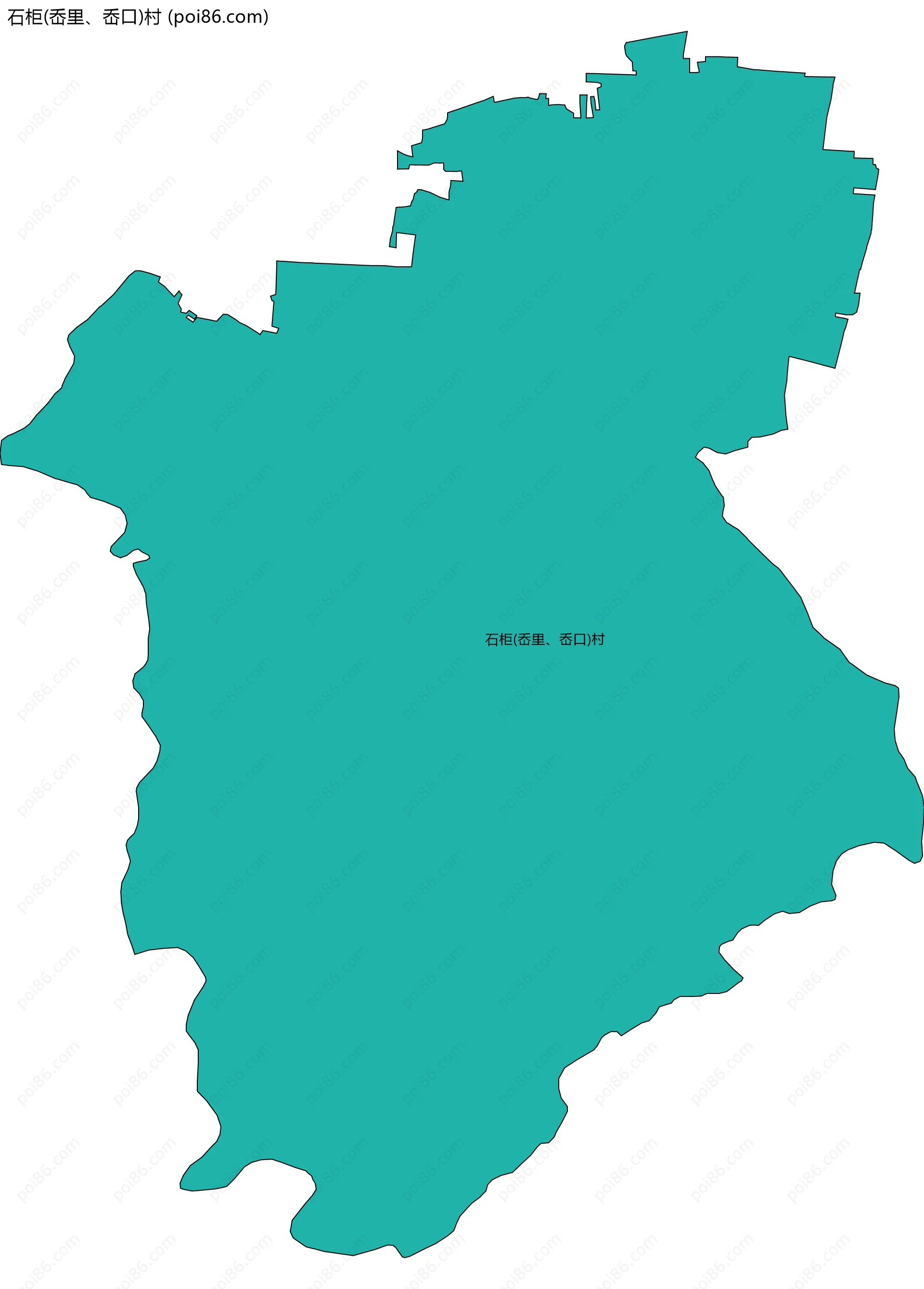 石柜(岙里、岙口)村边界地图