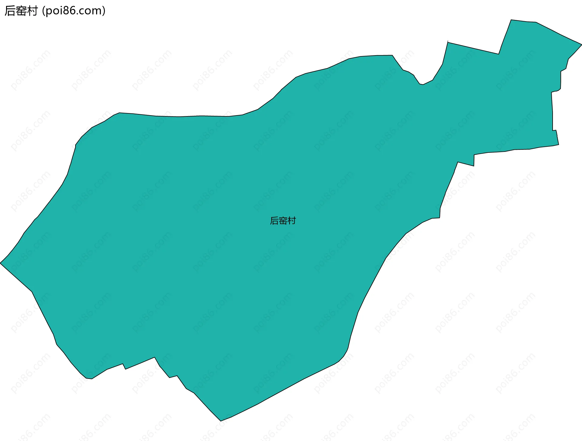 后窑村边界地图
