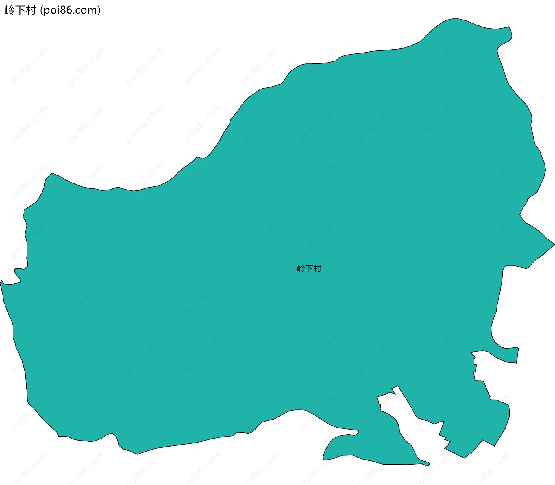 岭下村边界地图