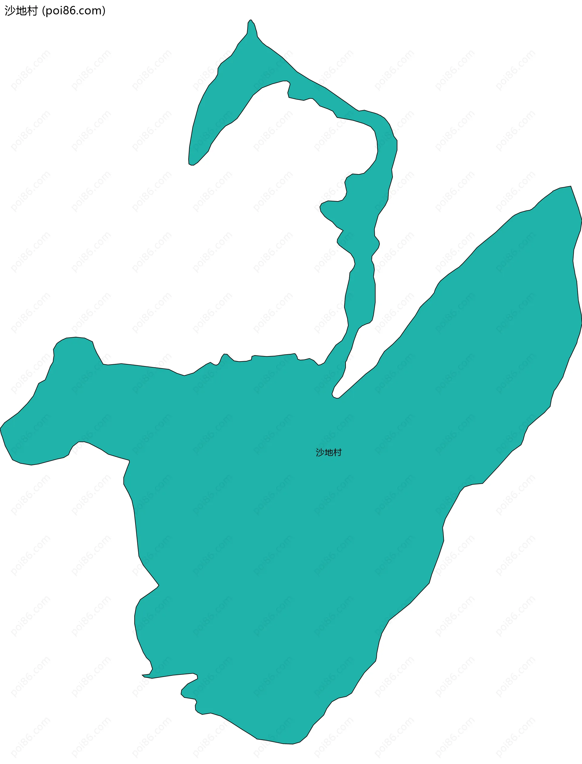 沙地村边界地图