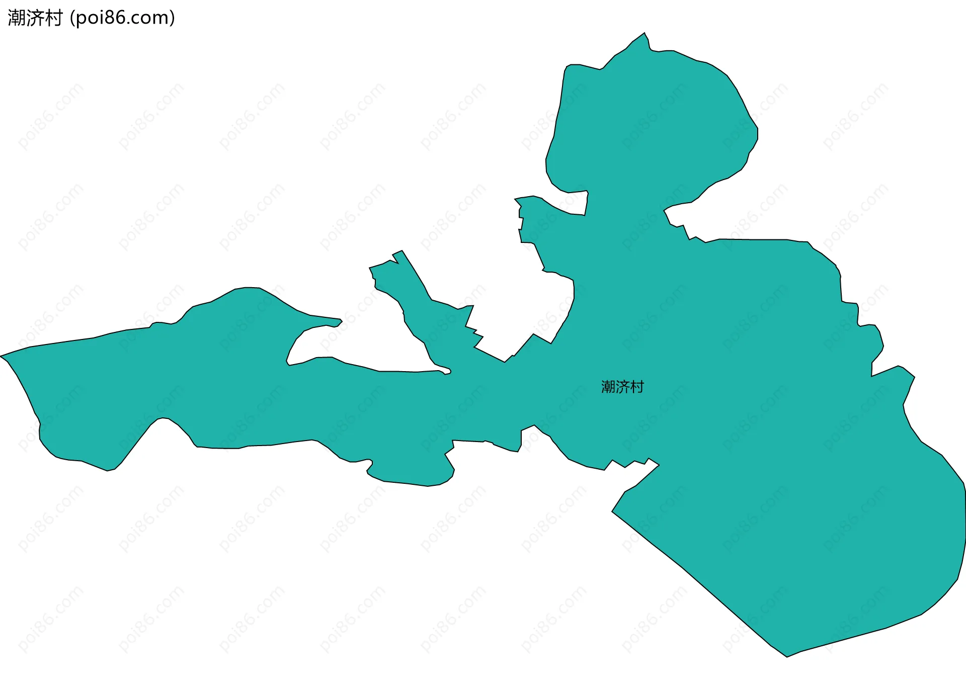 潮济村边界地图