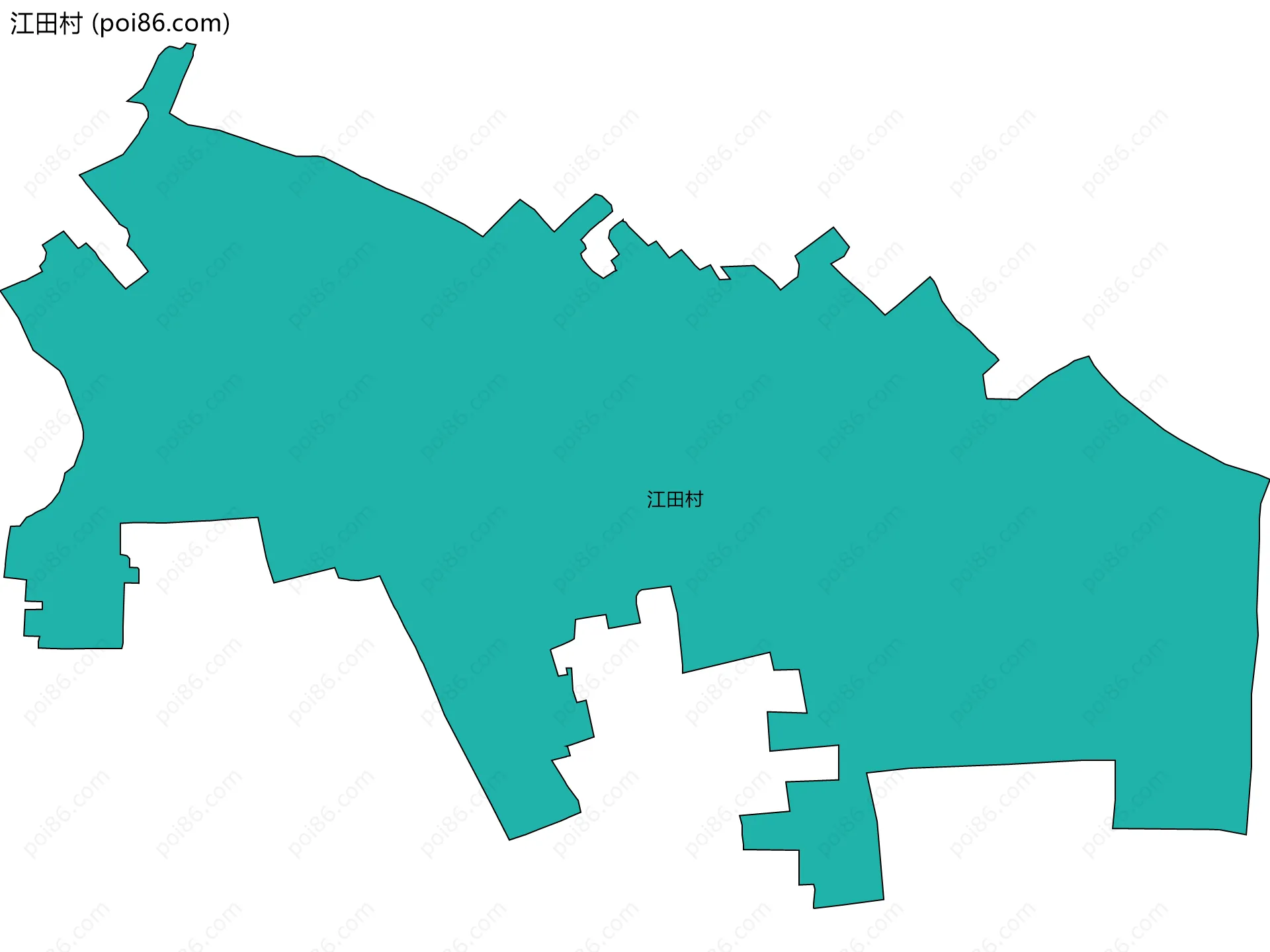 江田村边界地图