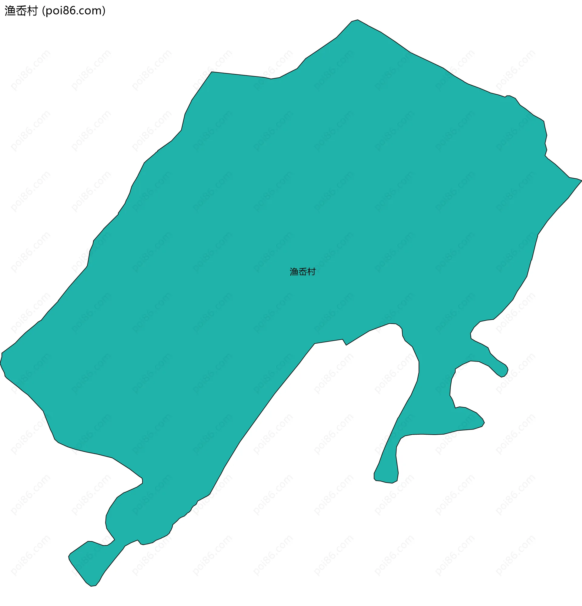 渔岙村边界地图