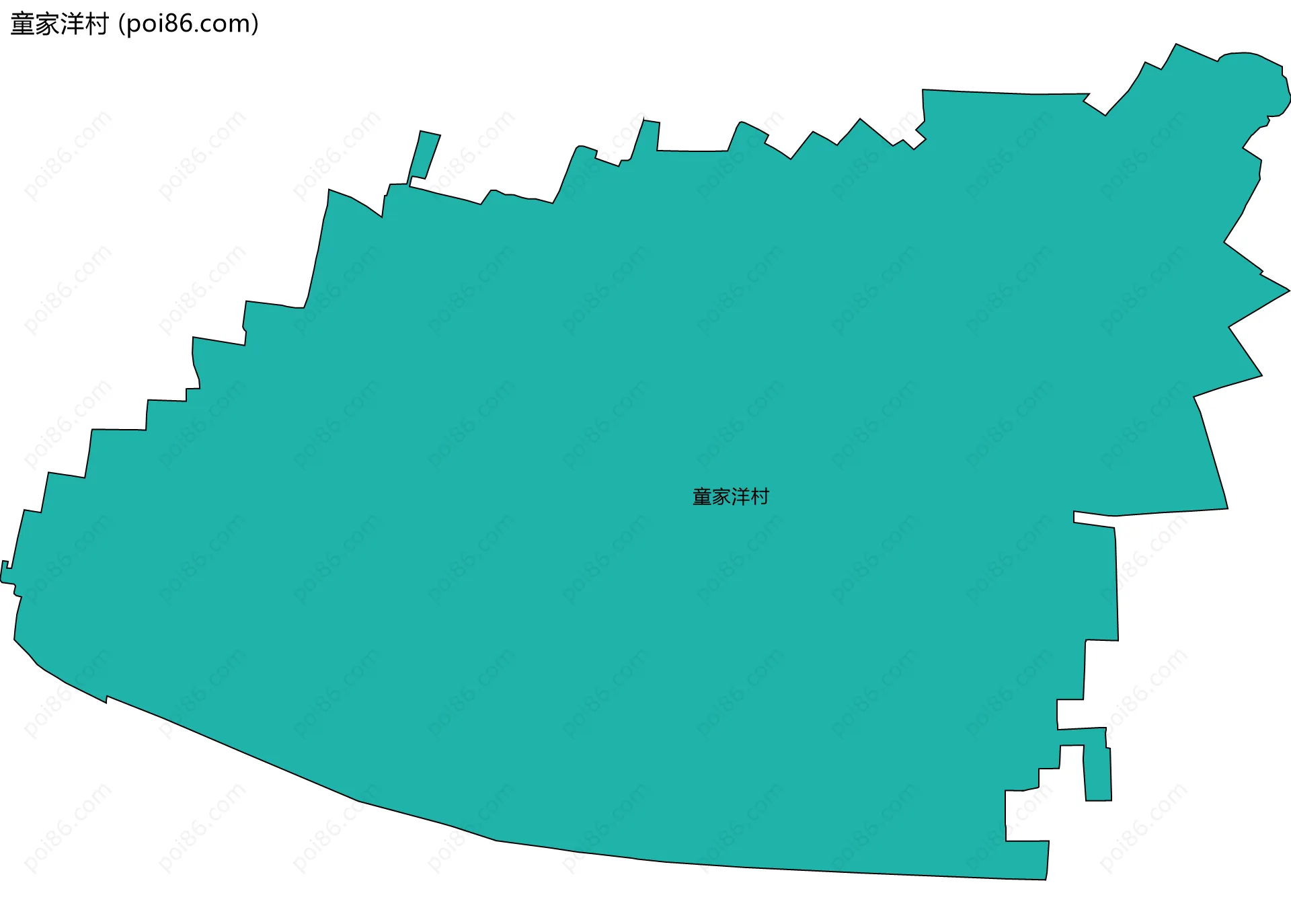 童家洋村边界地图