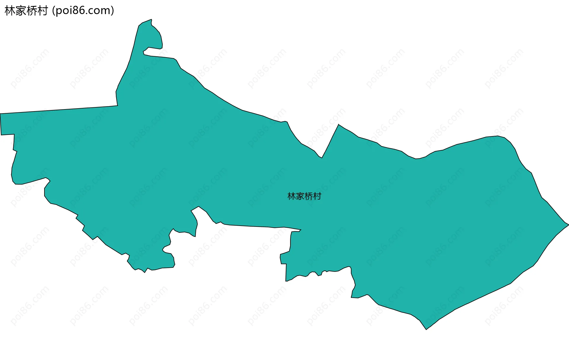 林家桥村边界地图