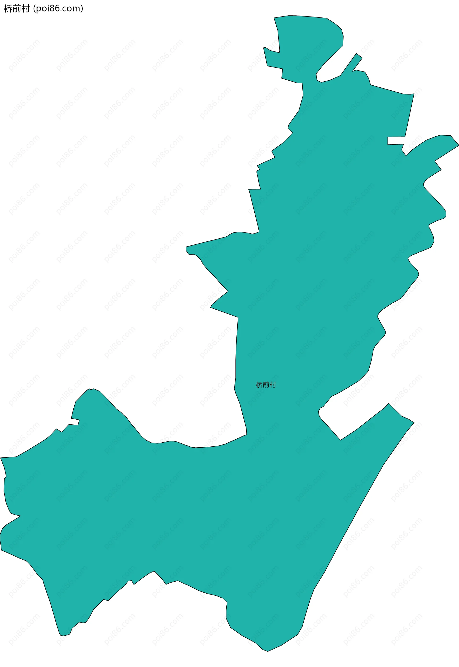 桥前村边界地图