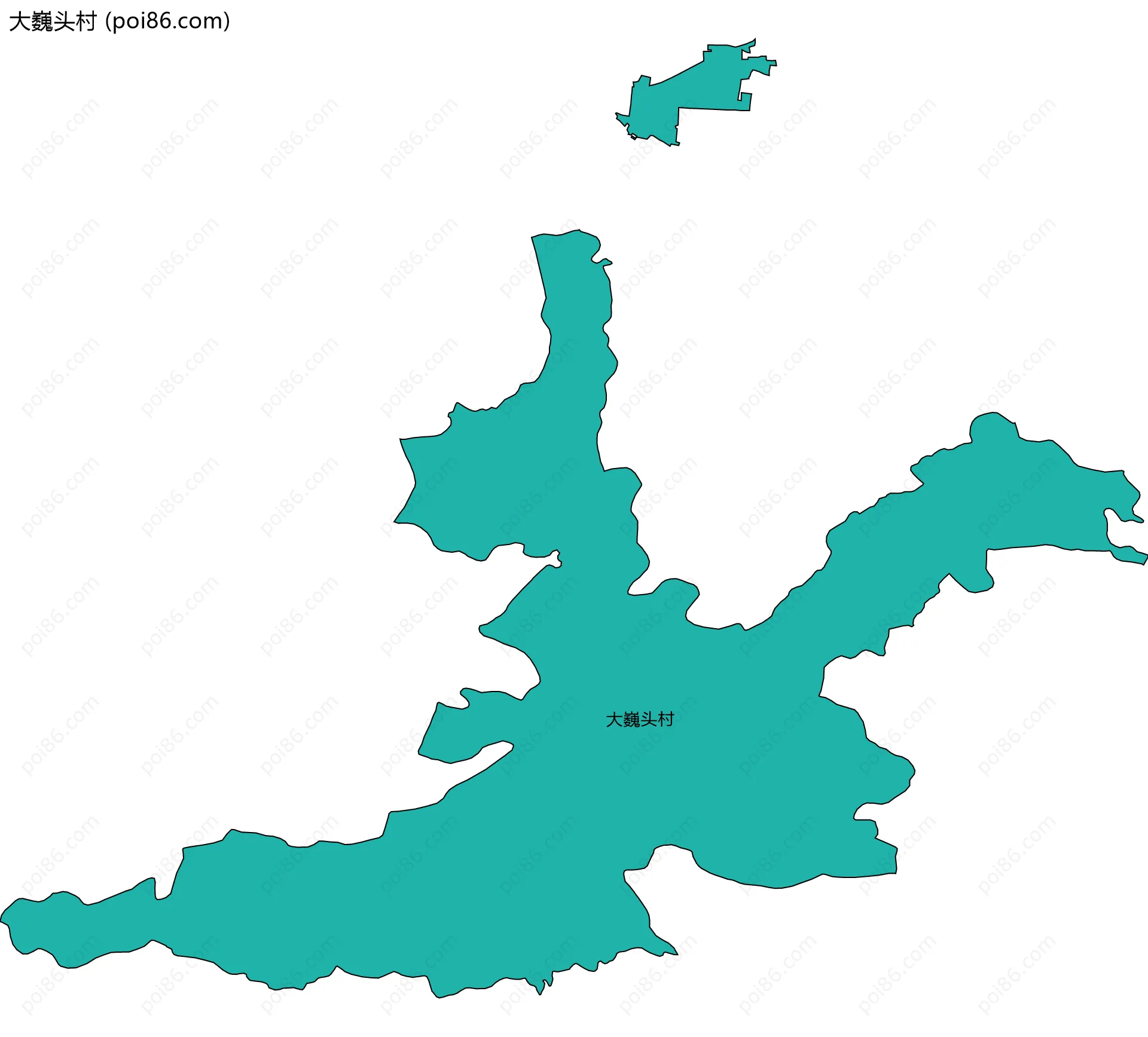 大巍头村边界地图
