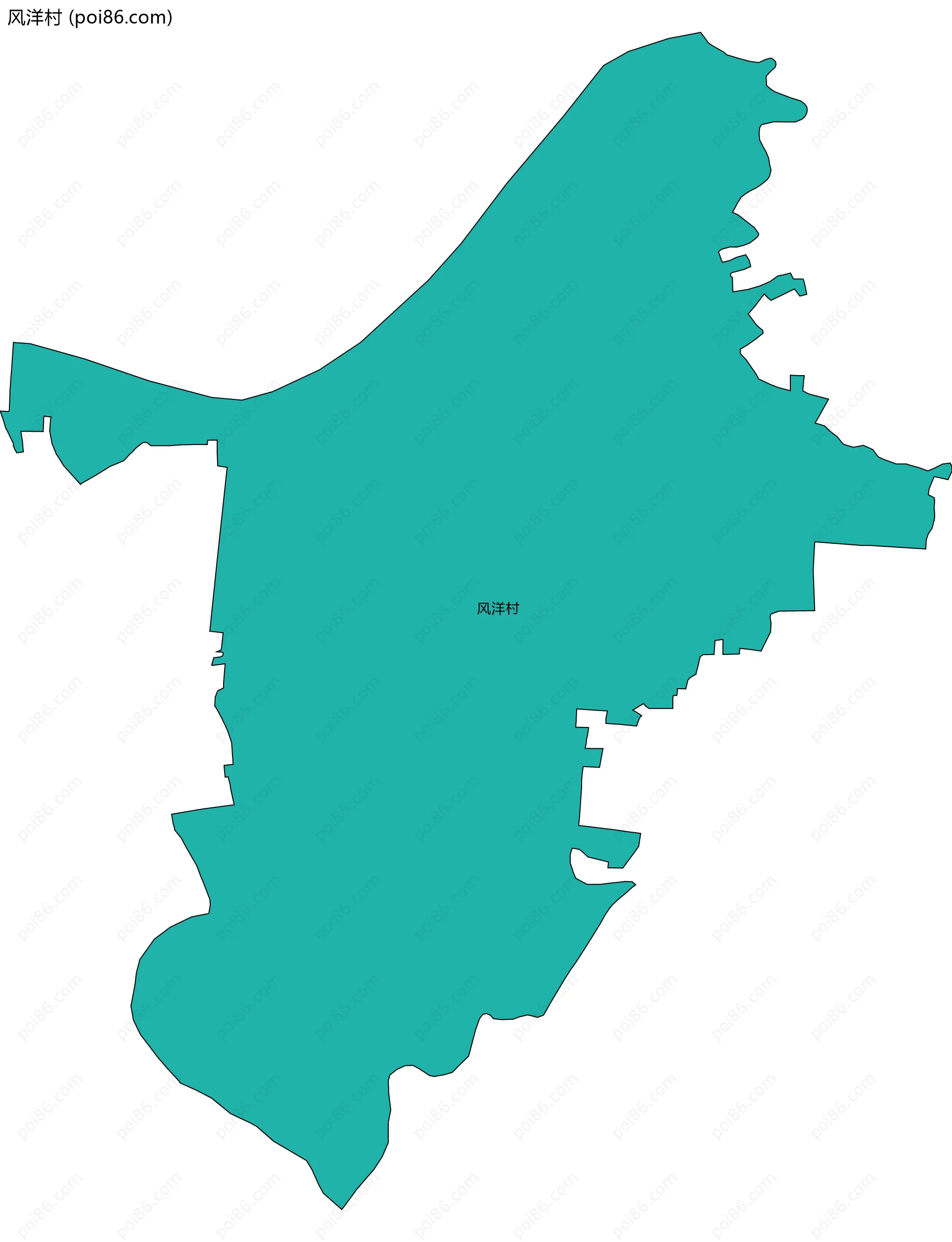风洋村边界地图