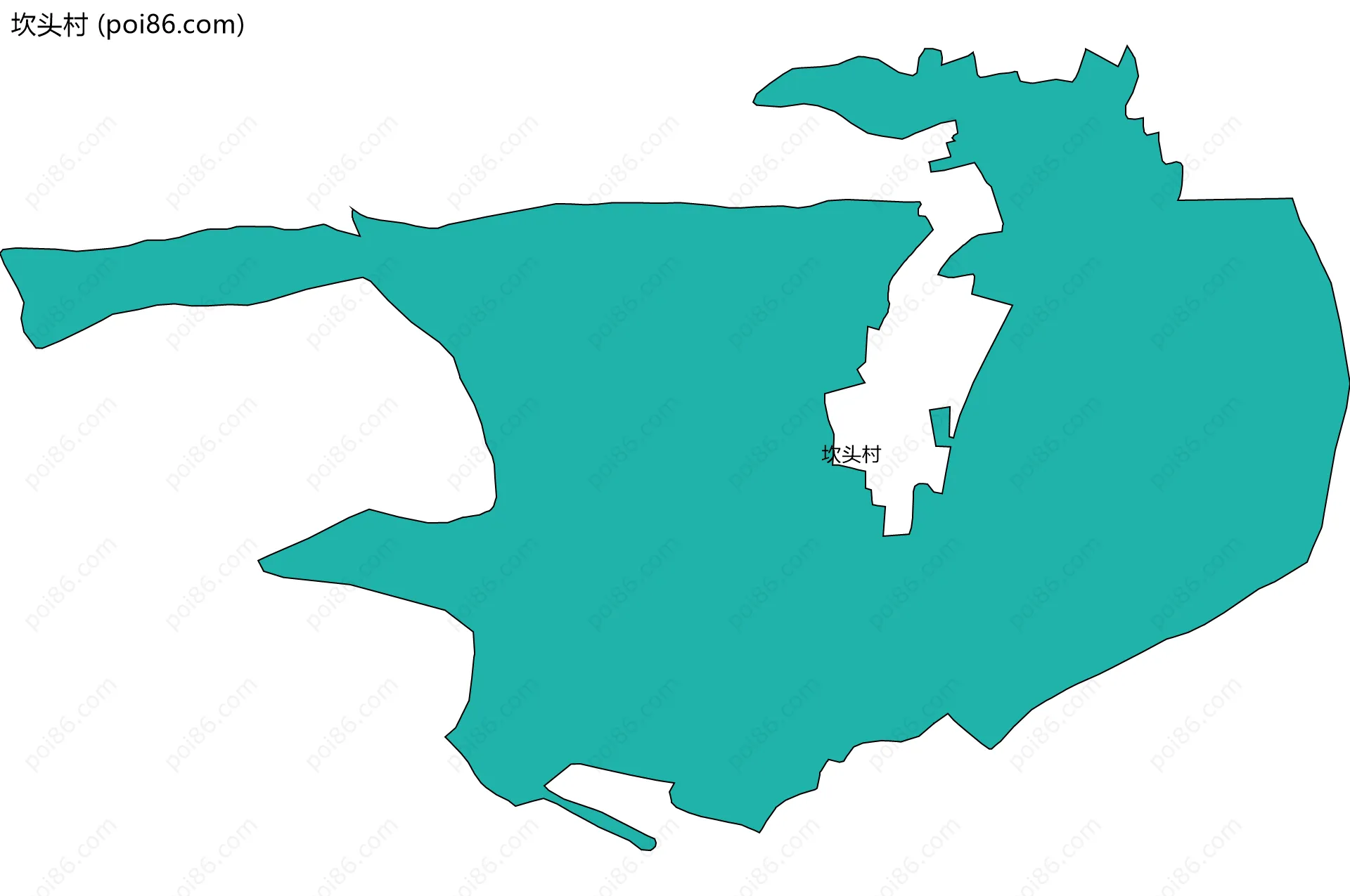 坎头村边界地图