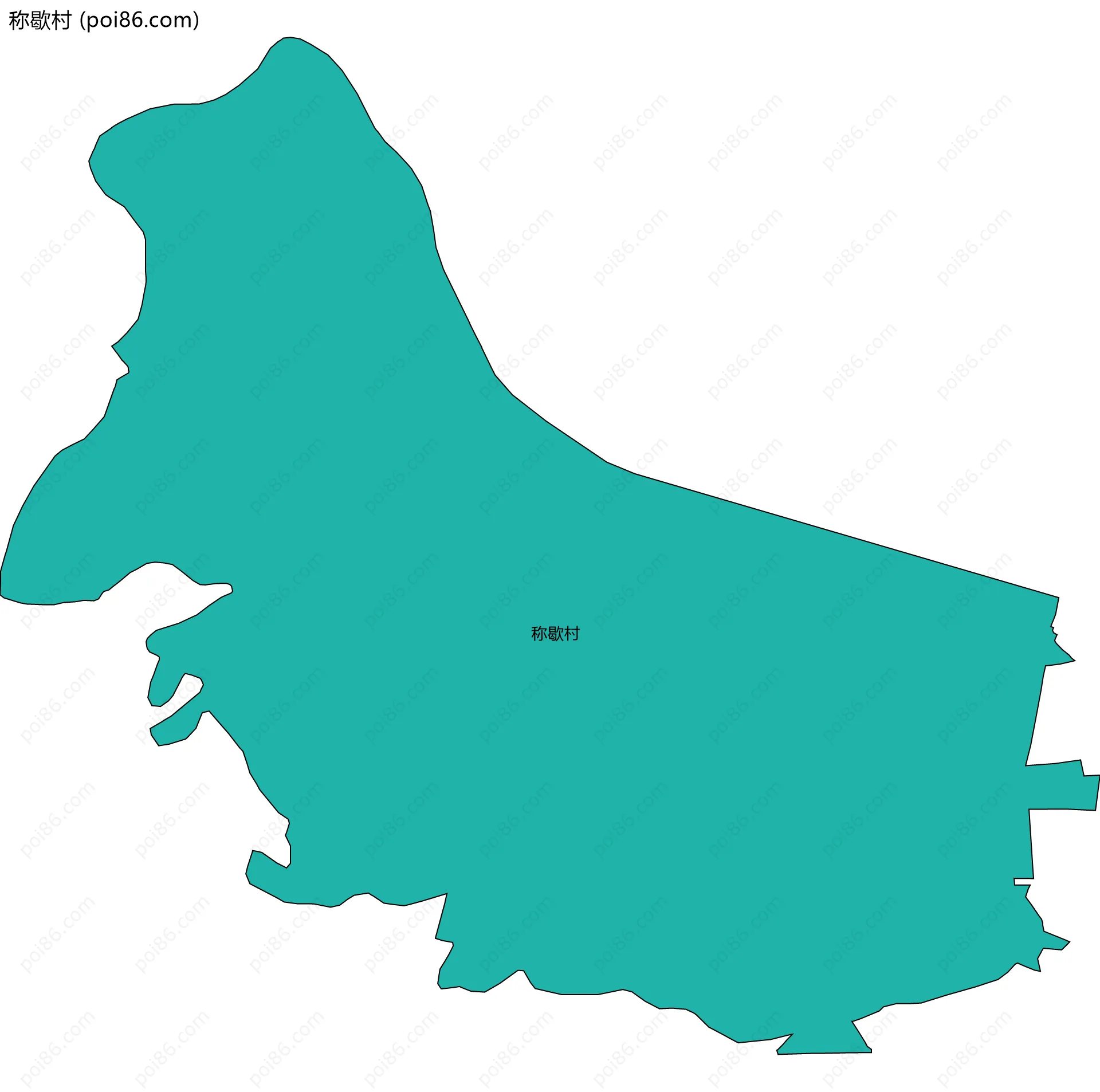 称歇村边界地图