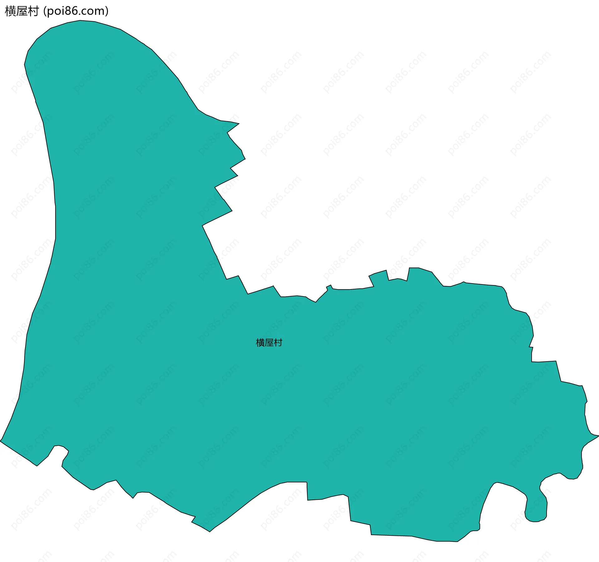 横屋村边界地图