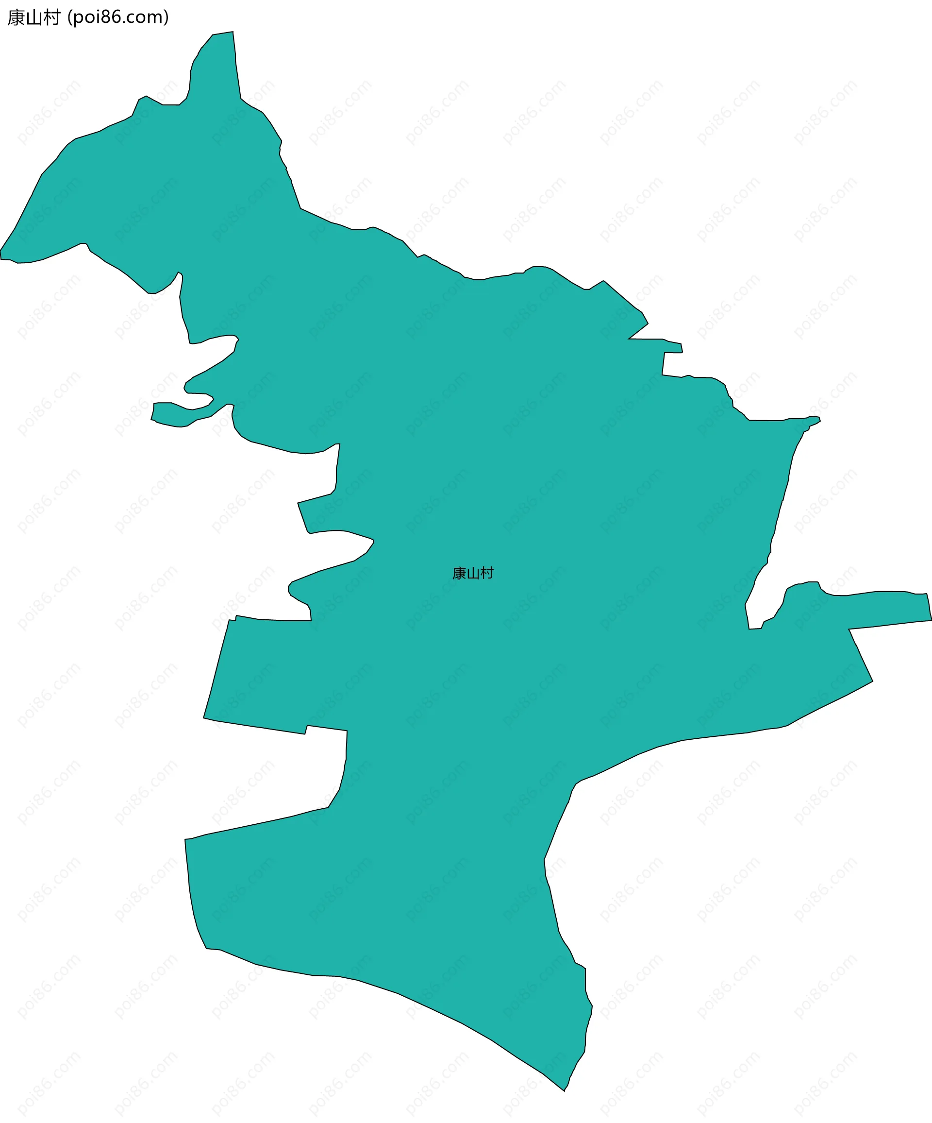 康山村边界地图