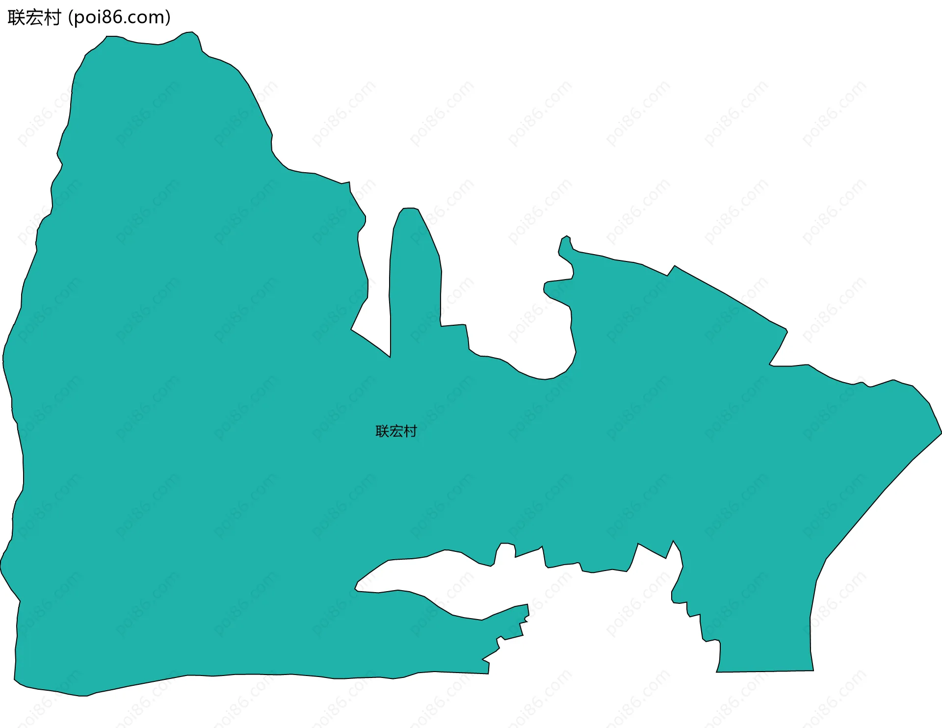 联宏村边界地图