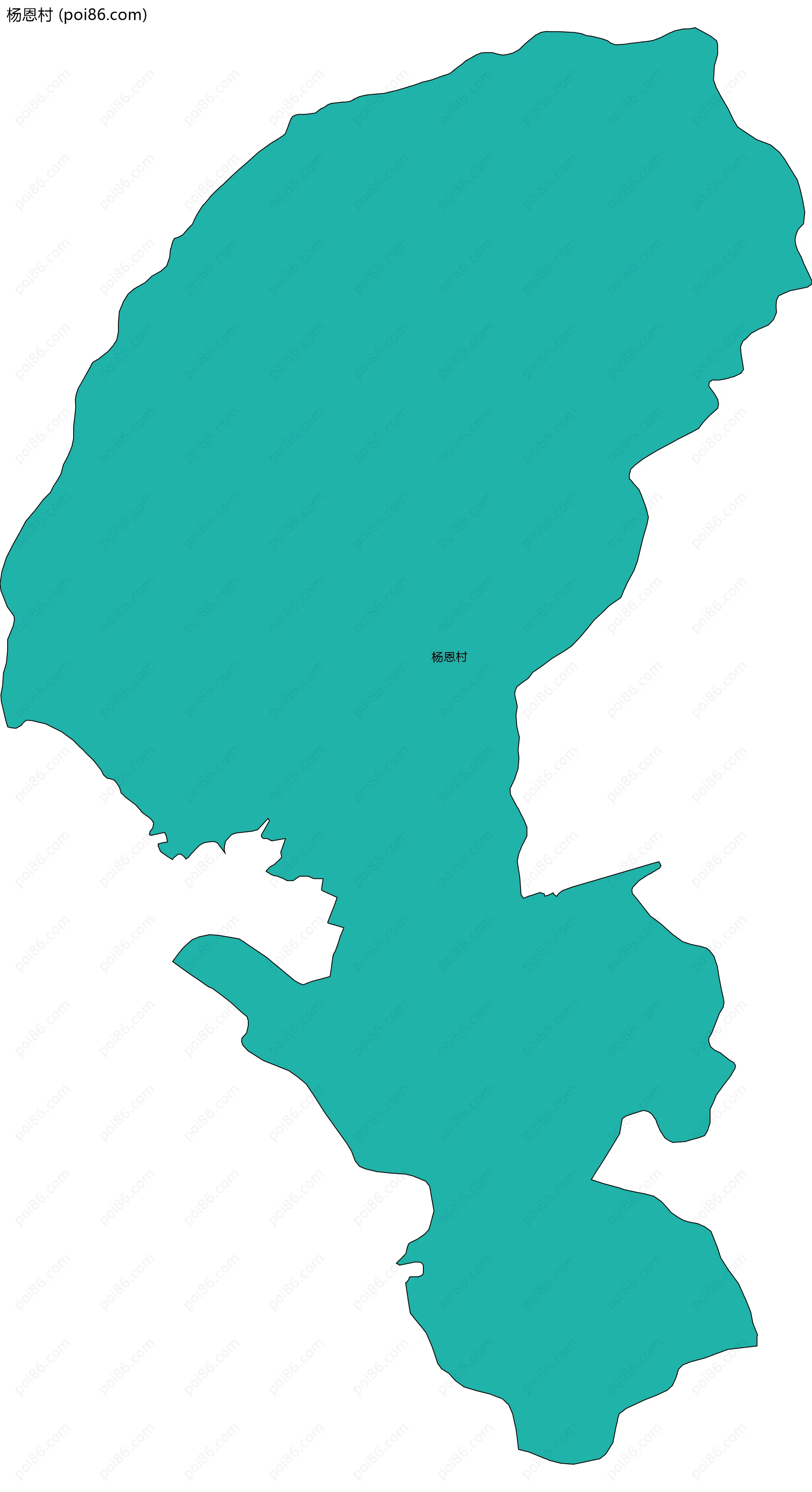 杨恩村边界地图