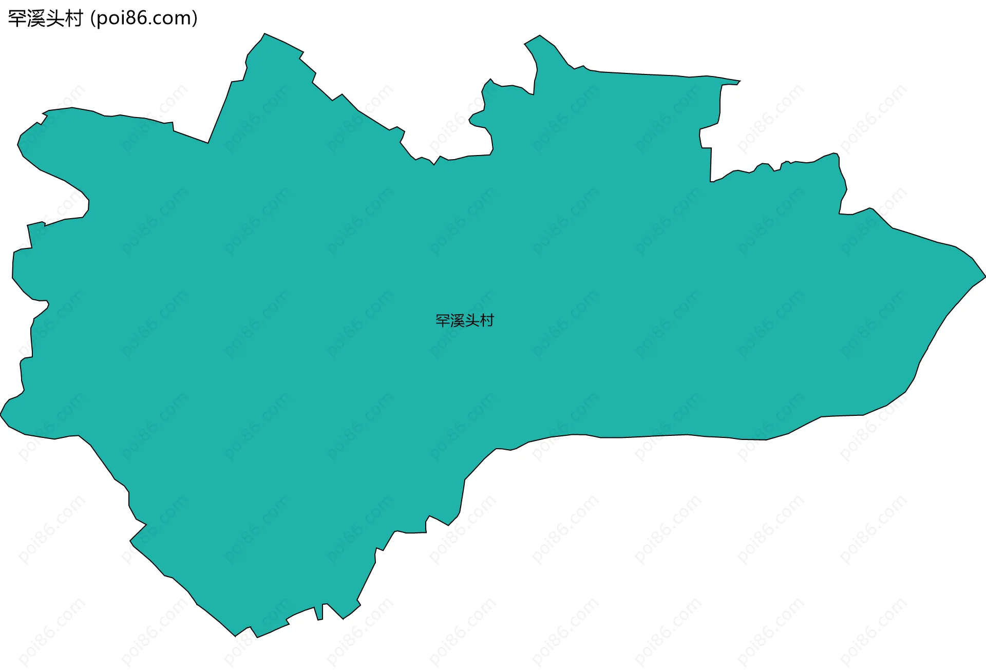 罕溪头村边界地图