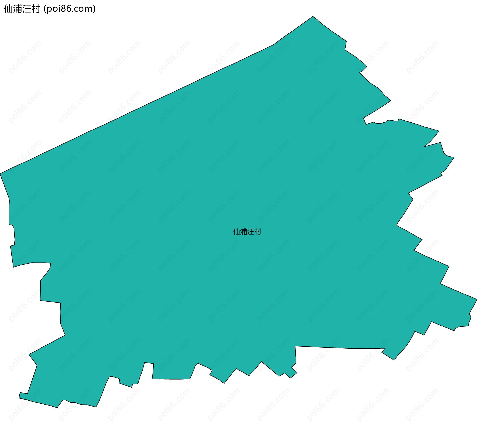仙浦汪村边界地图