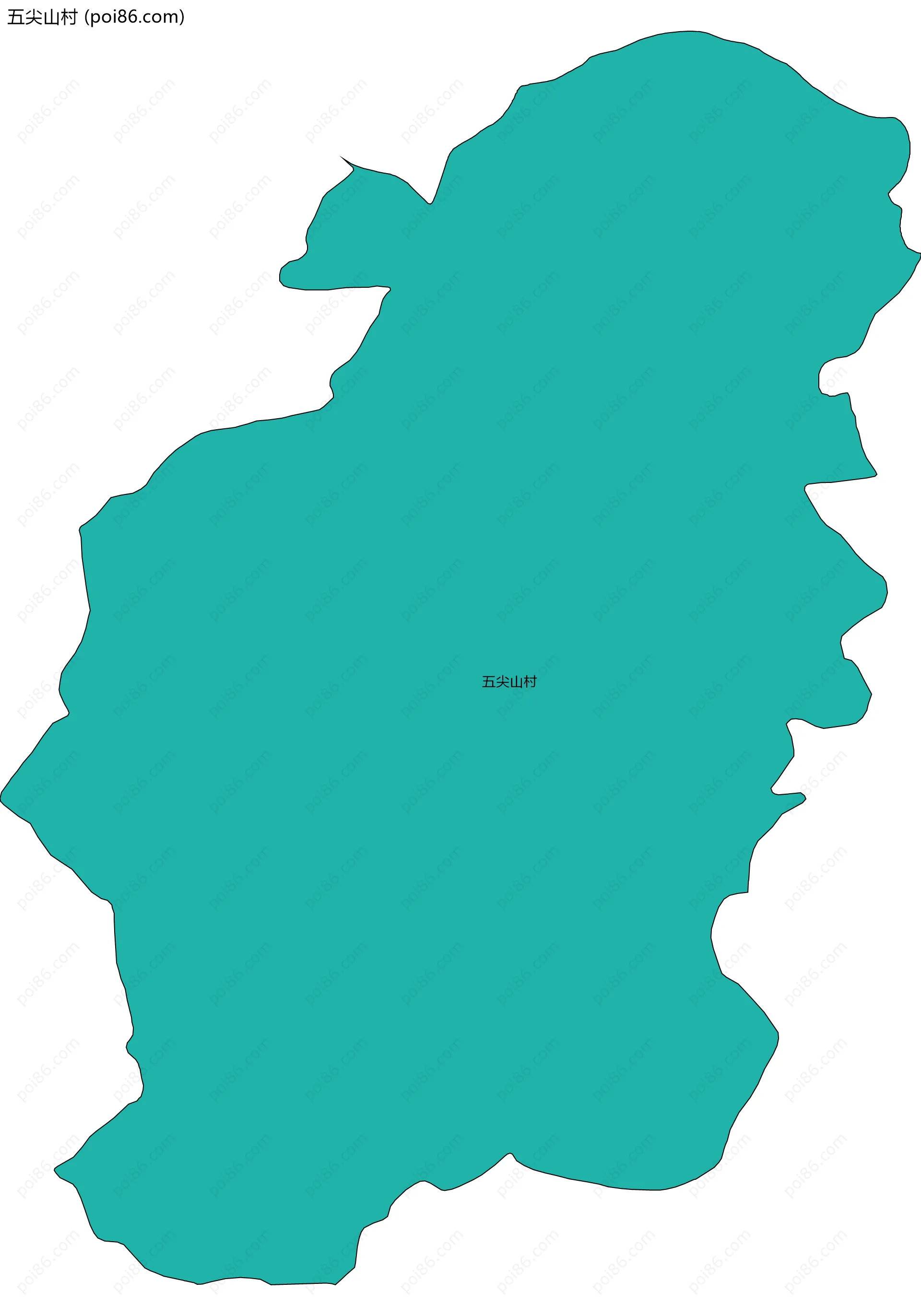 五尖山村边界地图