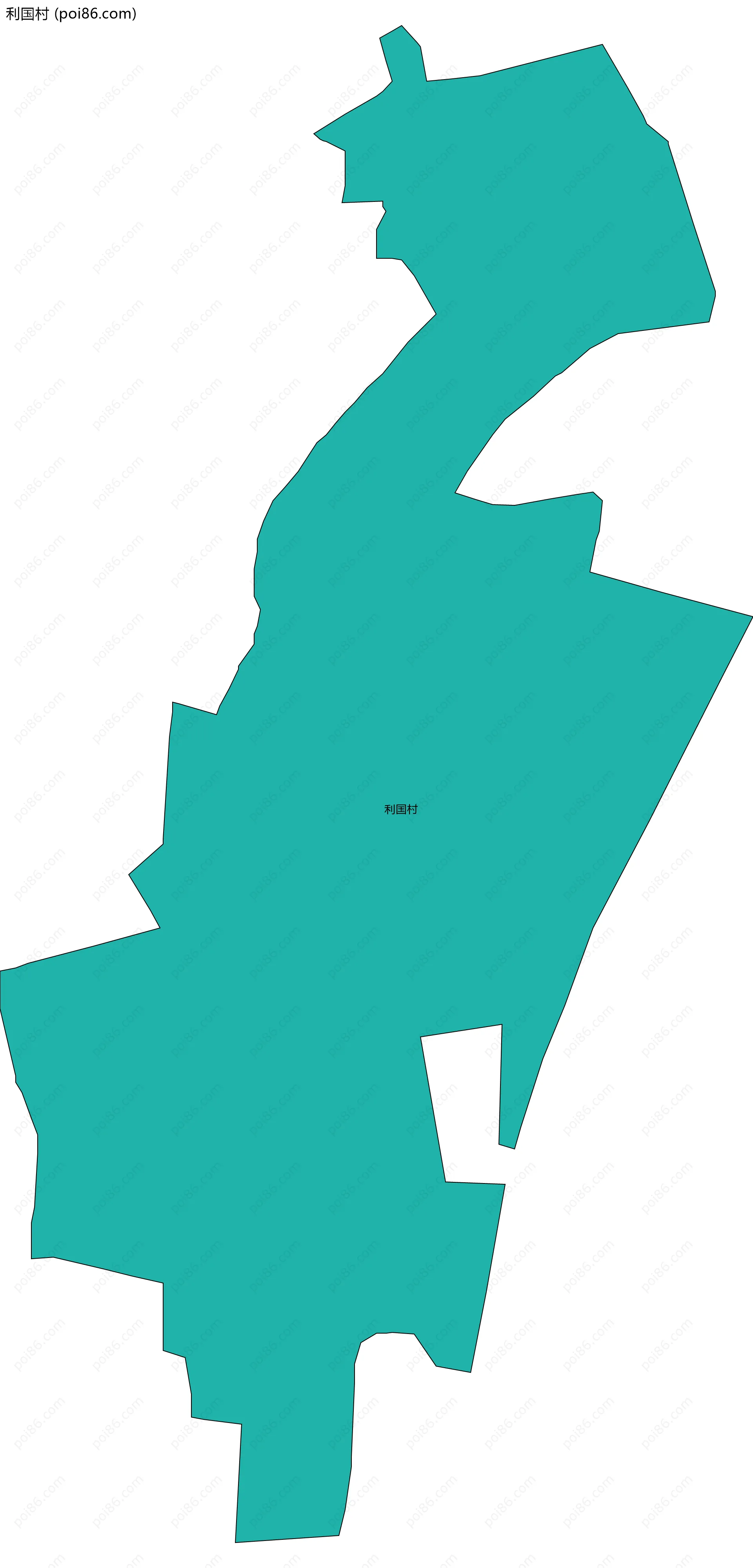 利国村边界地图