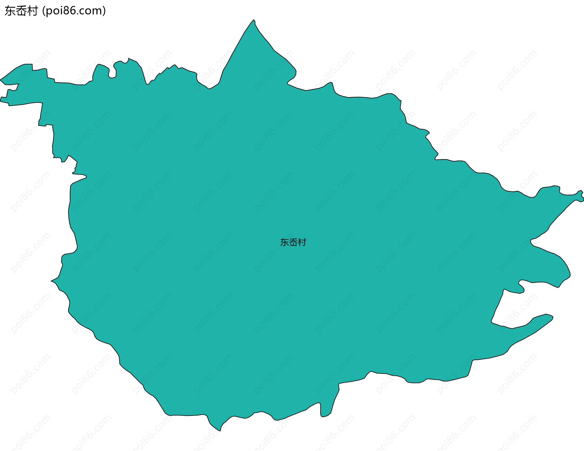 东岙村边界地图