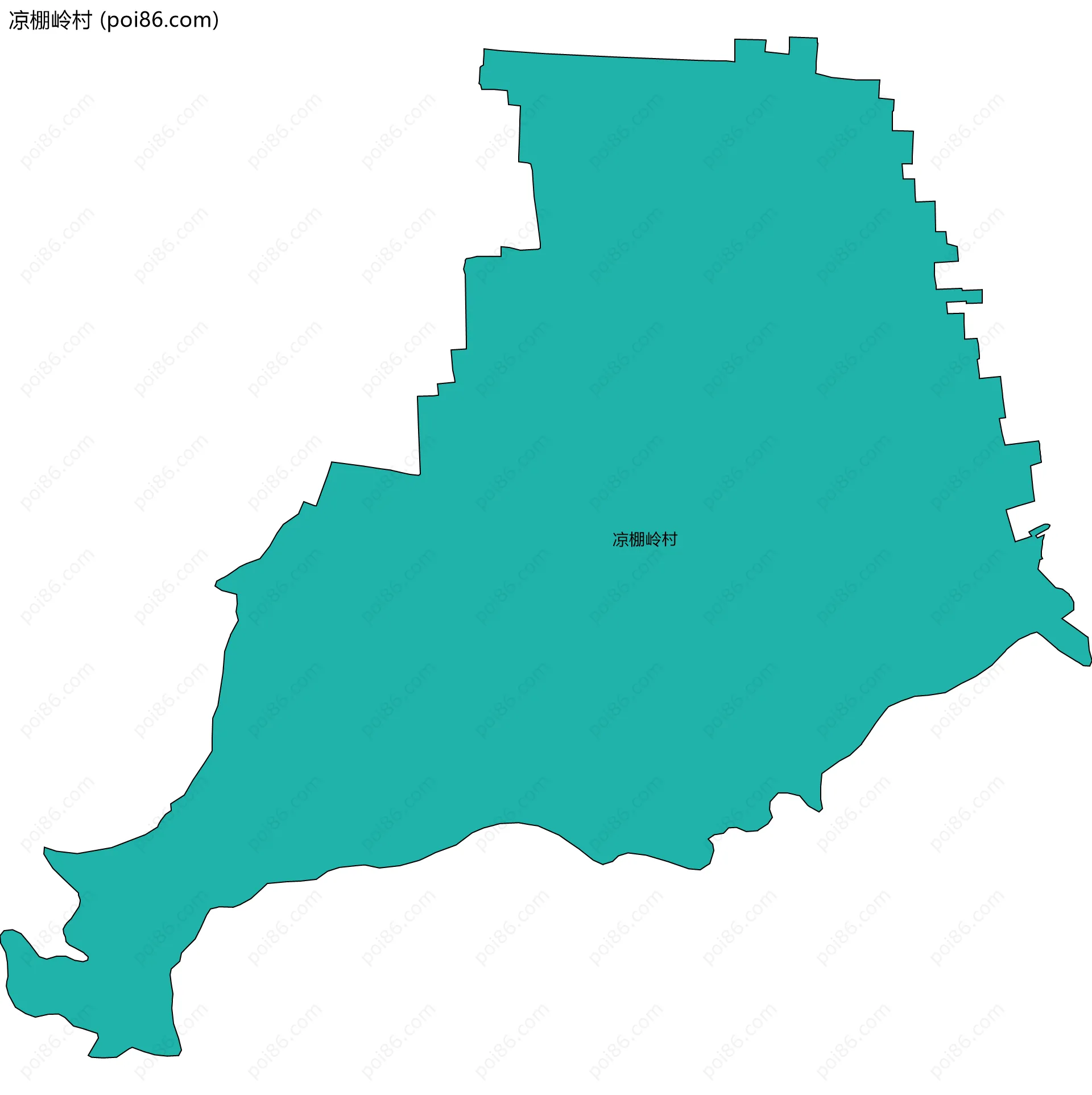 凉棚岭村边界地图