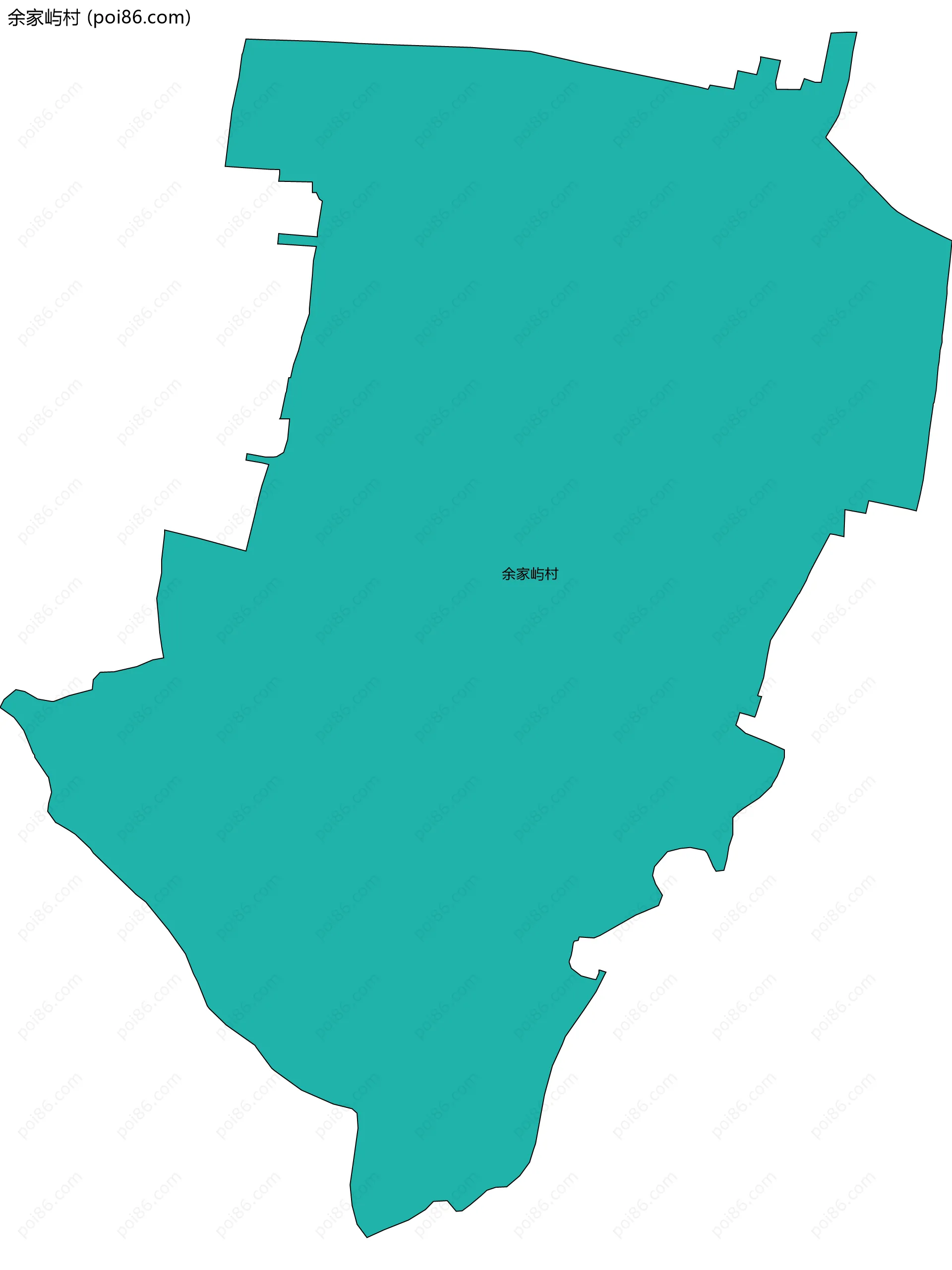 余家屿村边界地图
