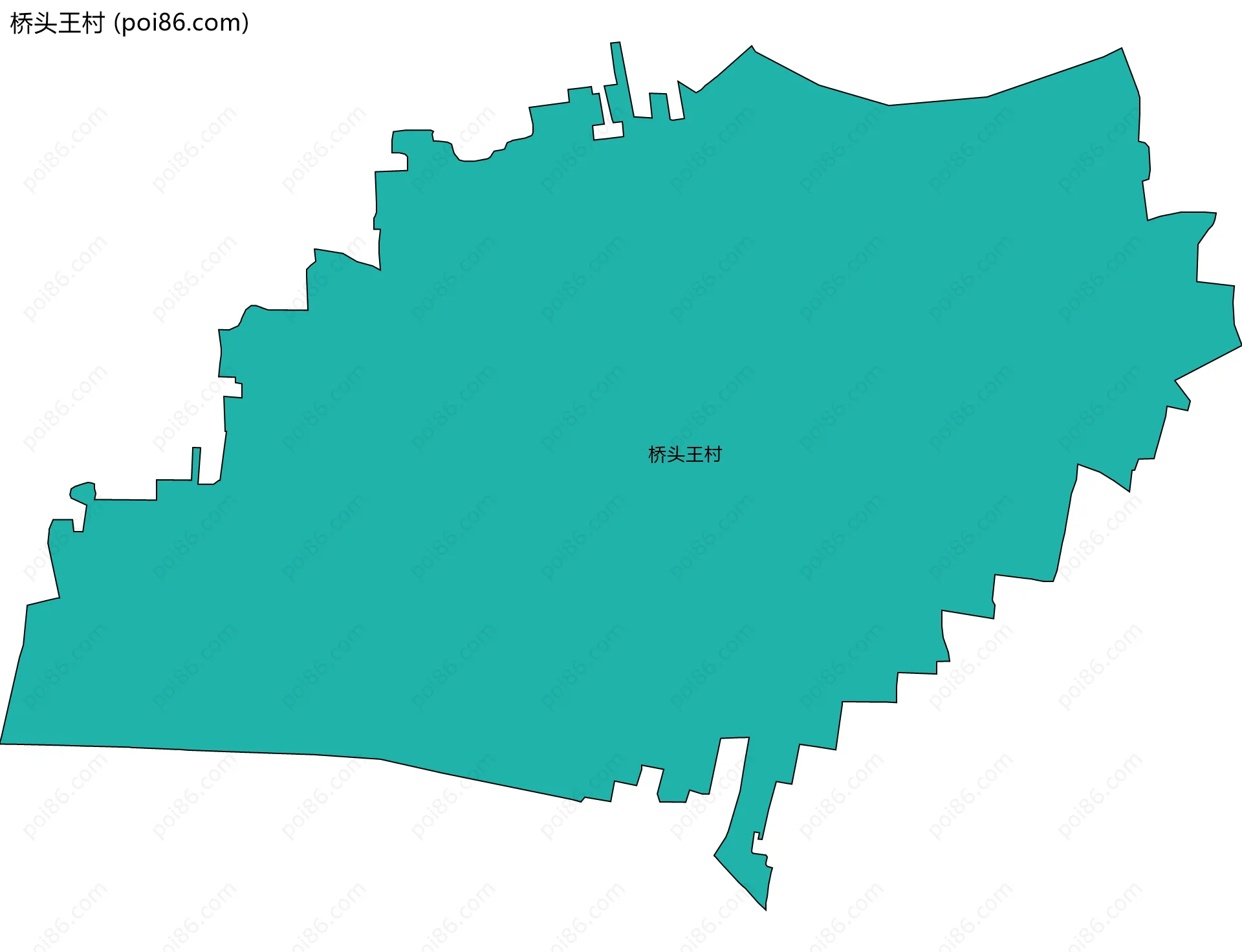 桥头王村边界地图