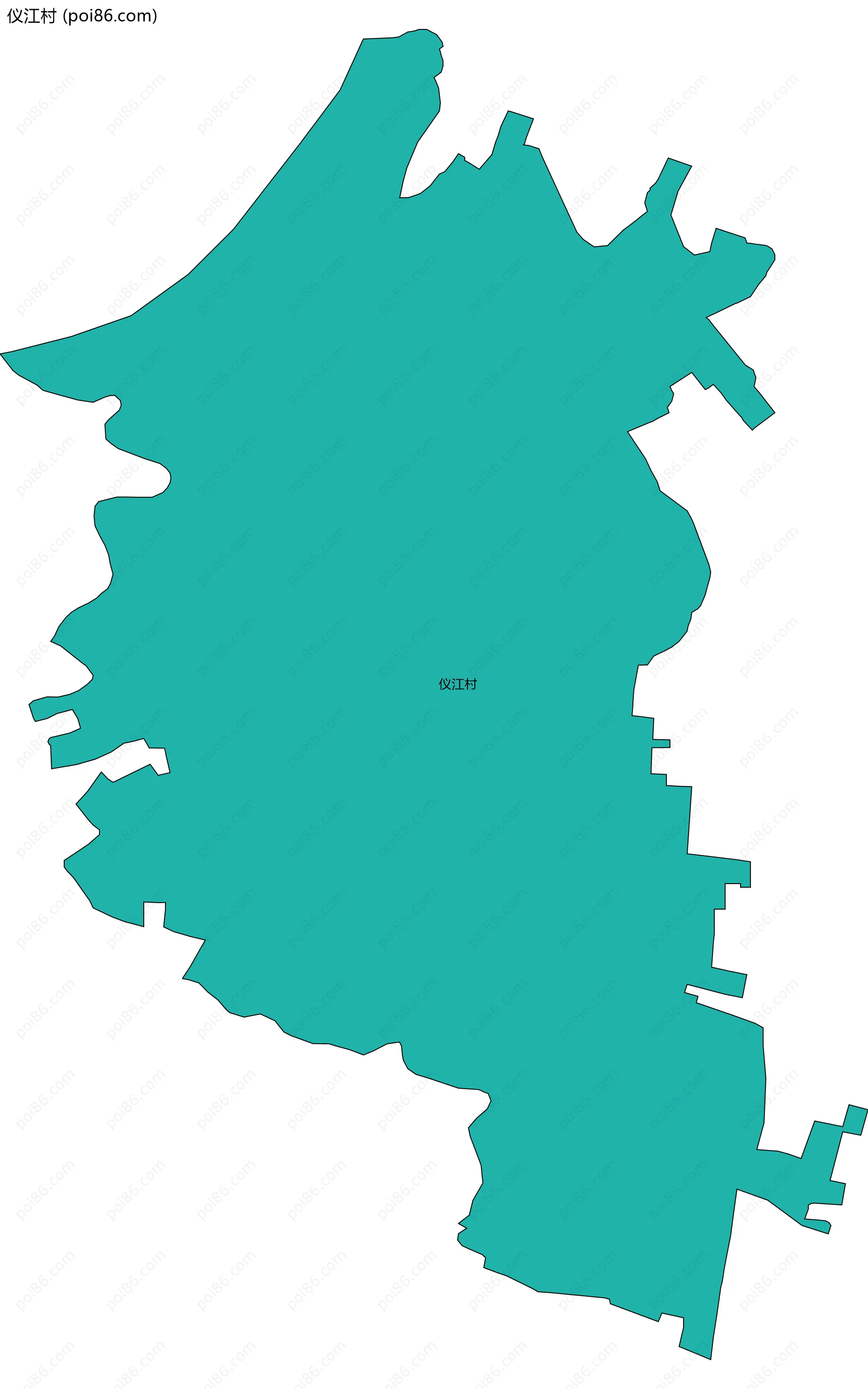 仪江村边界地图