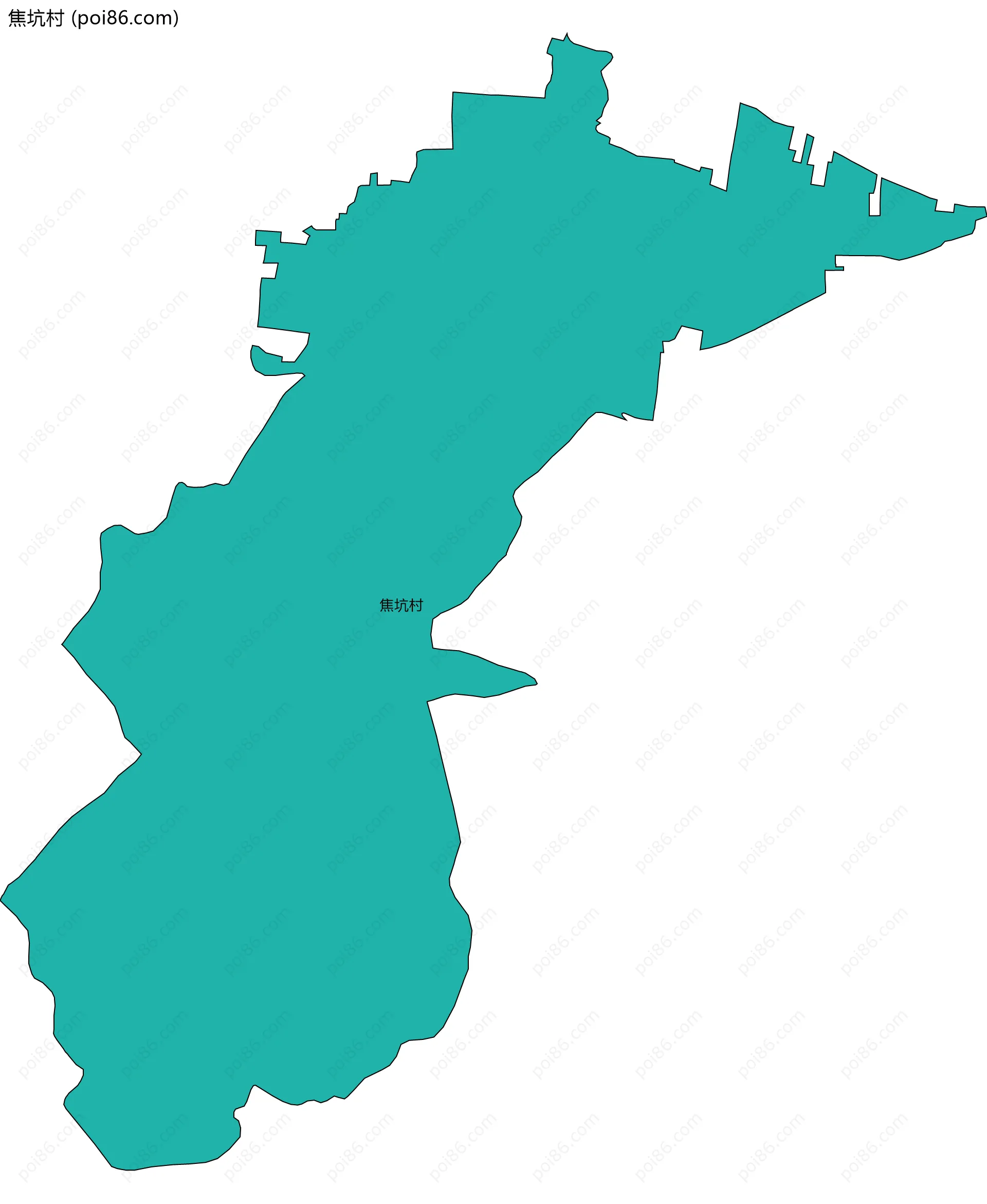 焦坑村边界地图