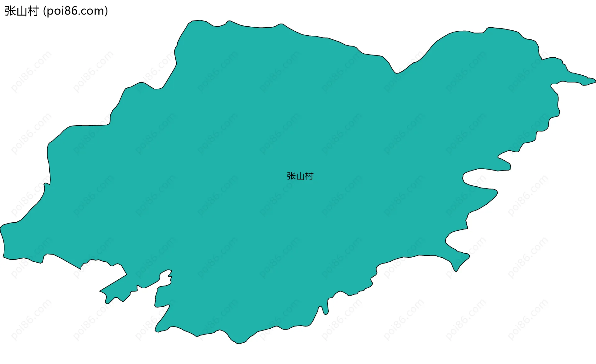 张山村边界地图