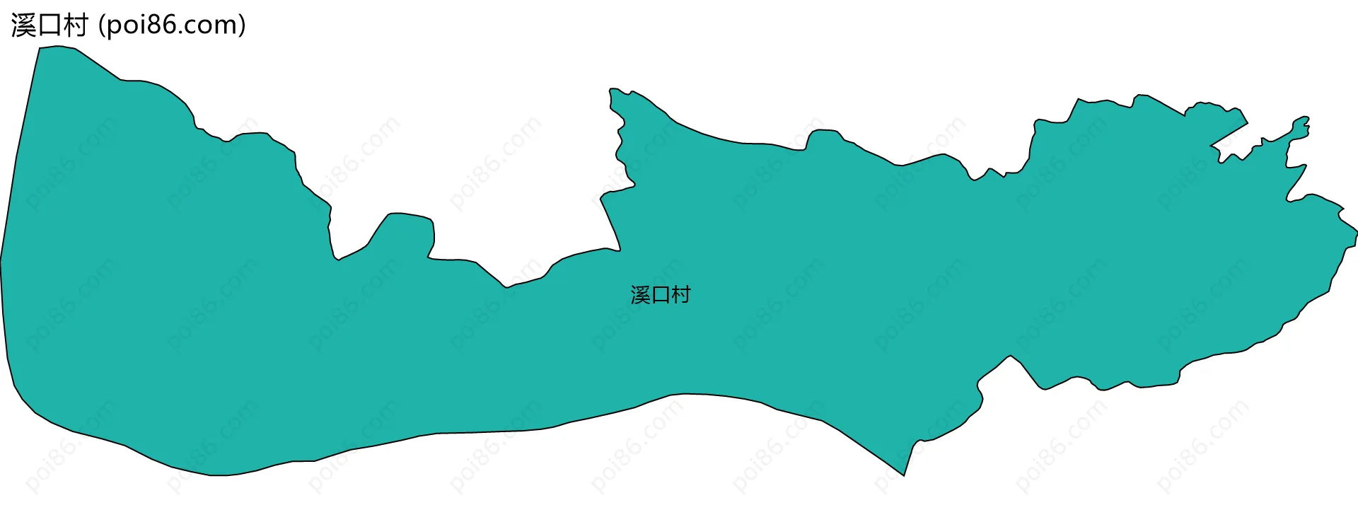 溪口村边界地图