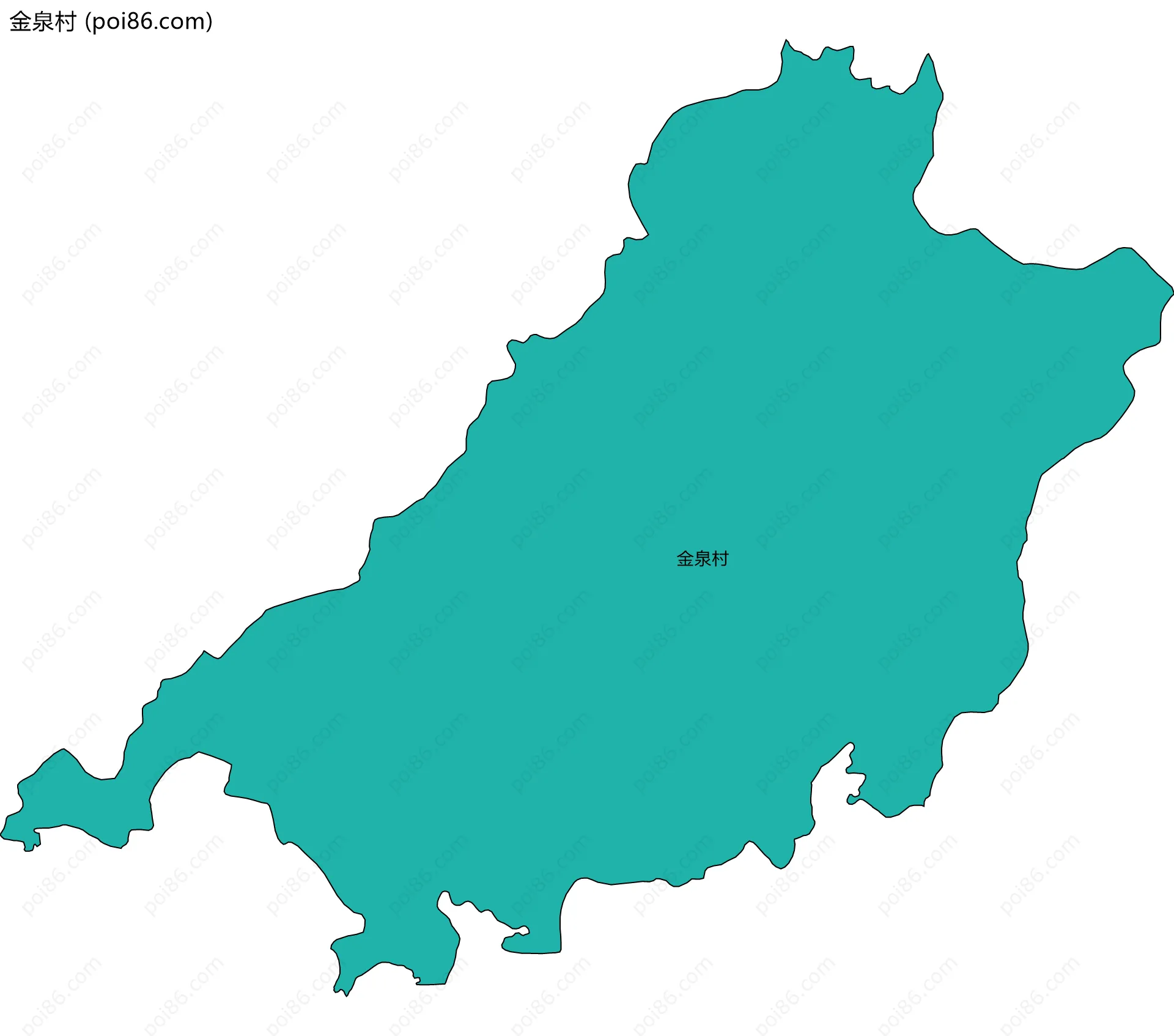 金泉村边界地图