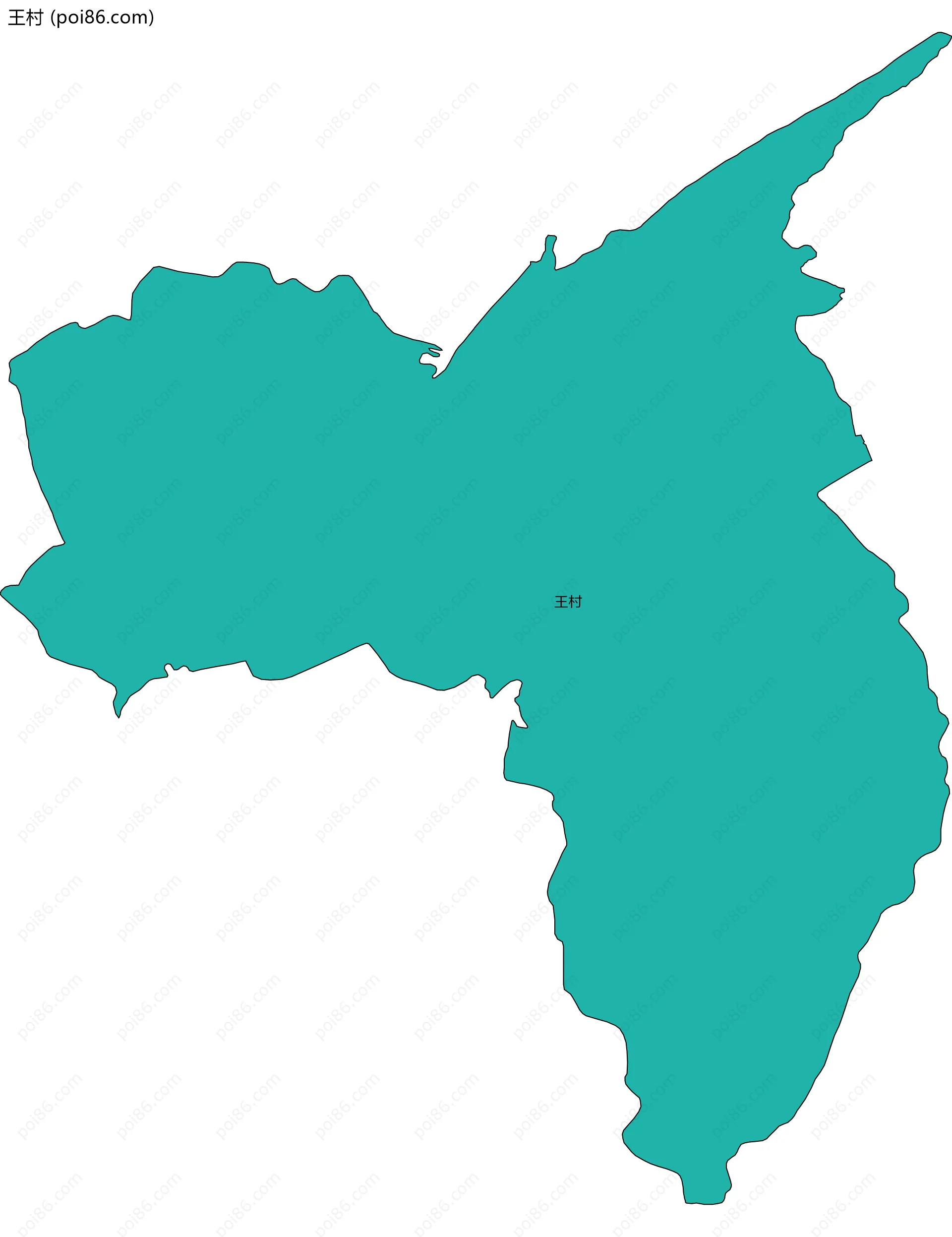 王村边界地图