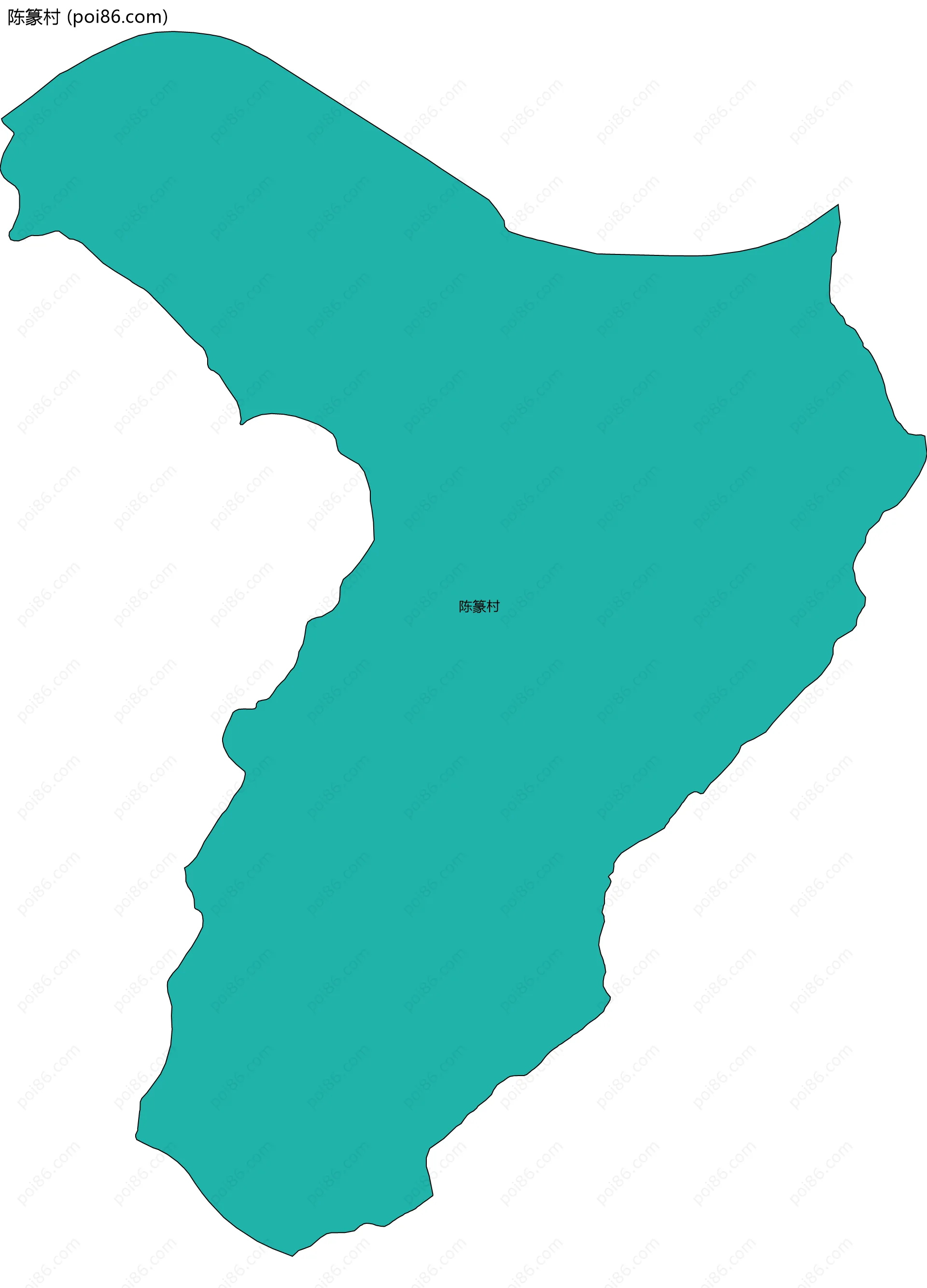陈篆村边界地图