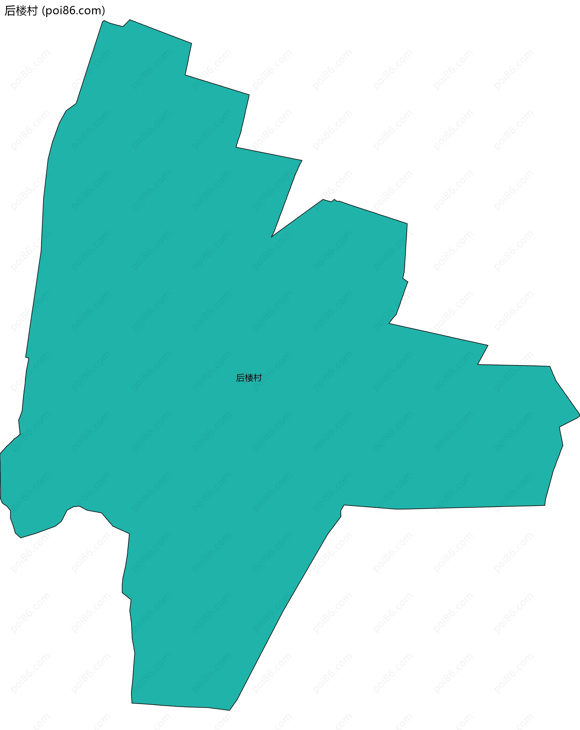 后楼村边界地图