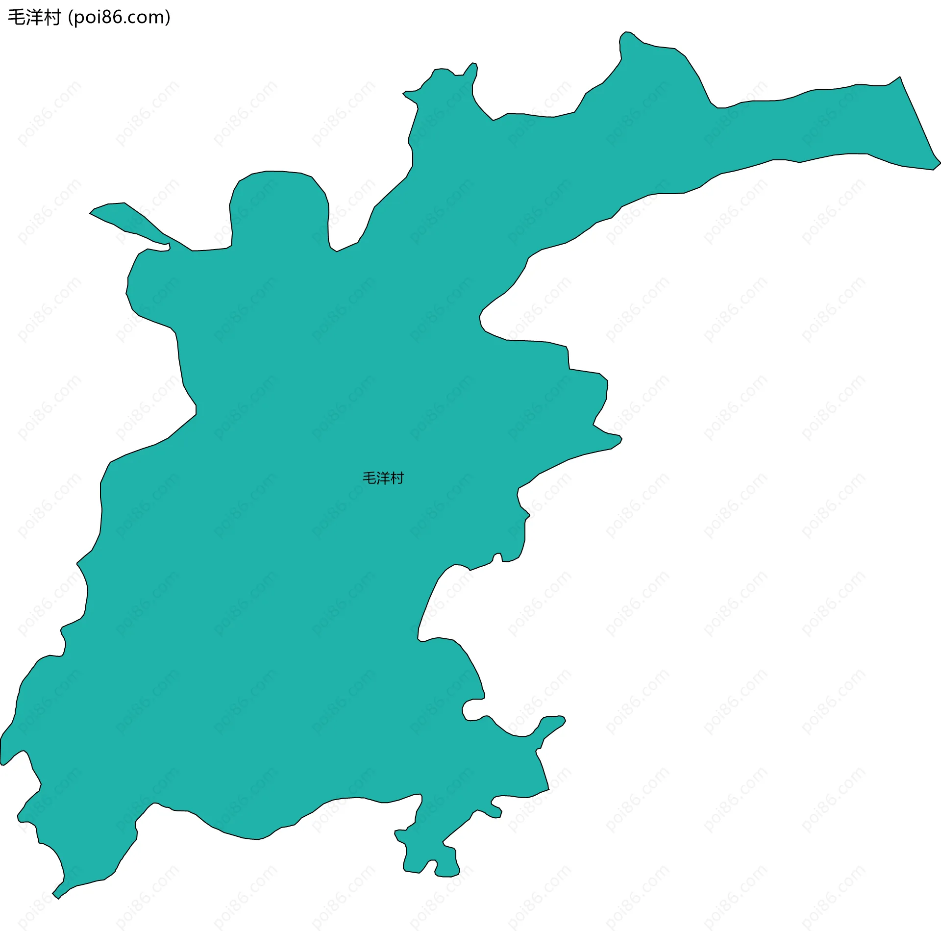 毛洋村边界地图