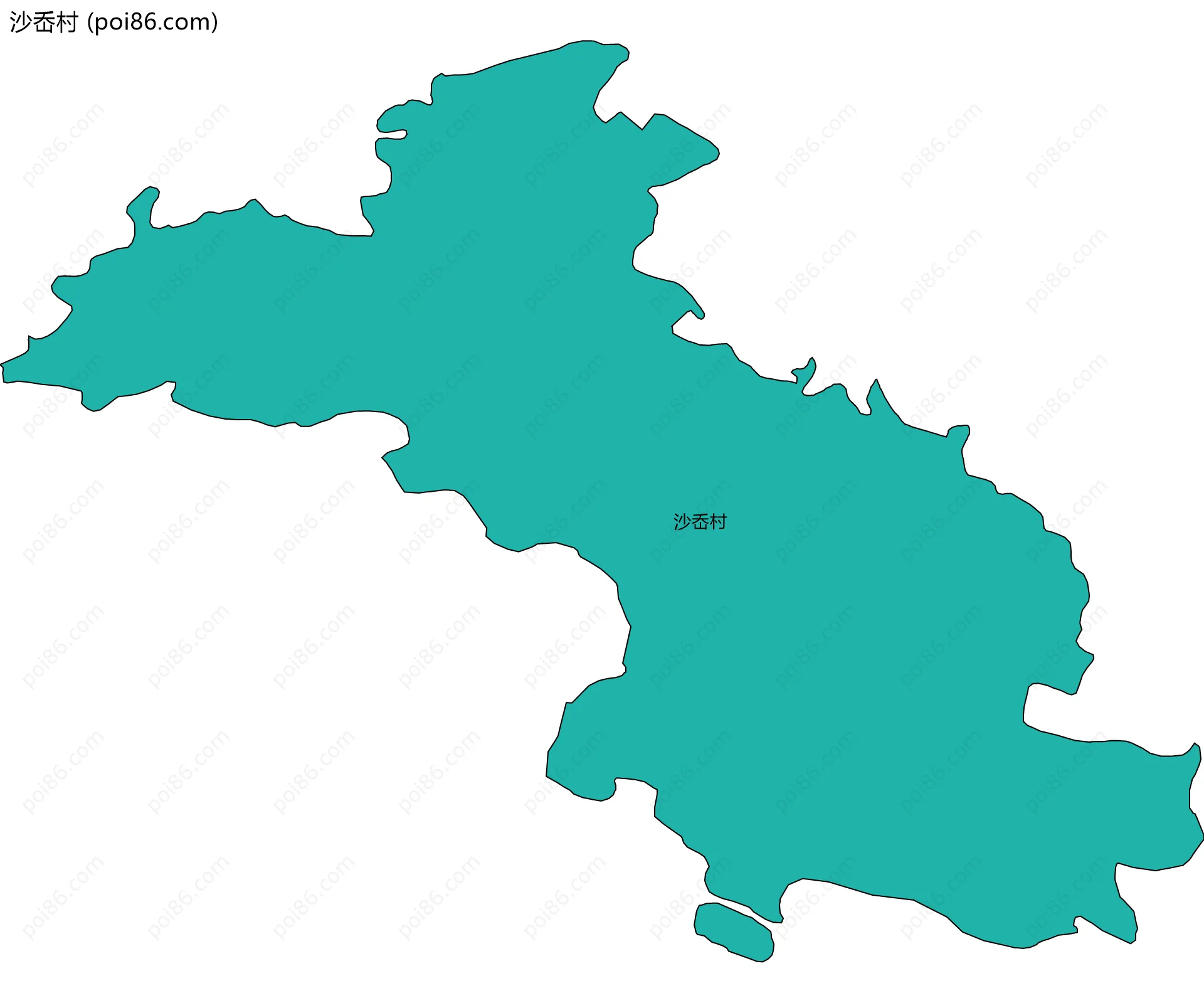 沙岙村边界地图