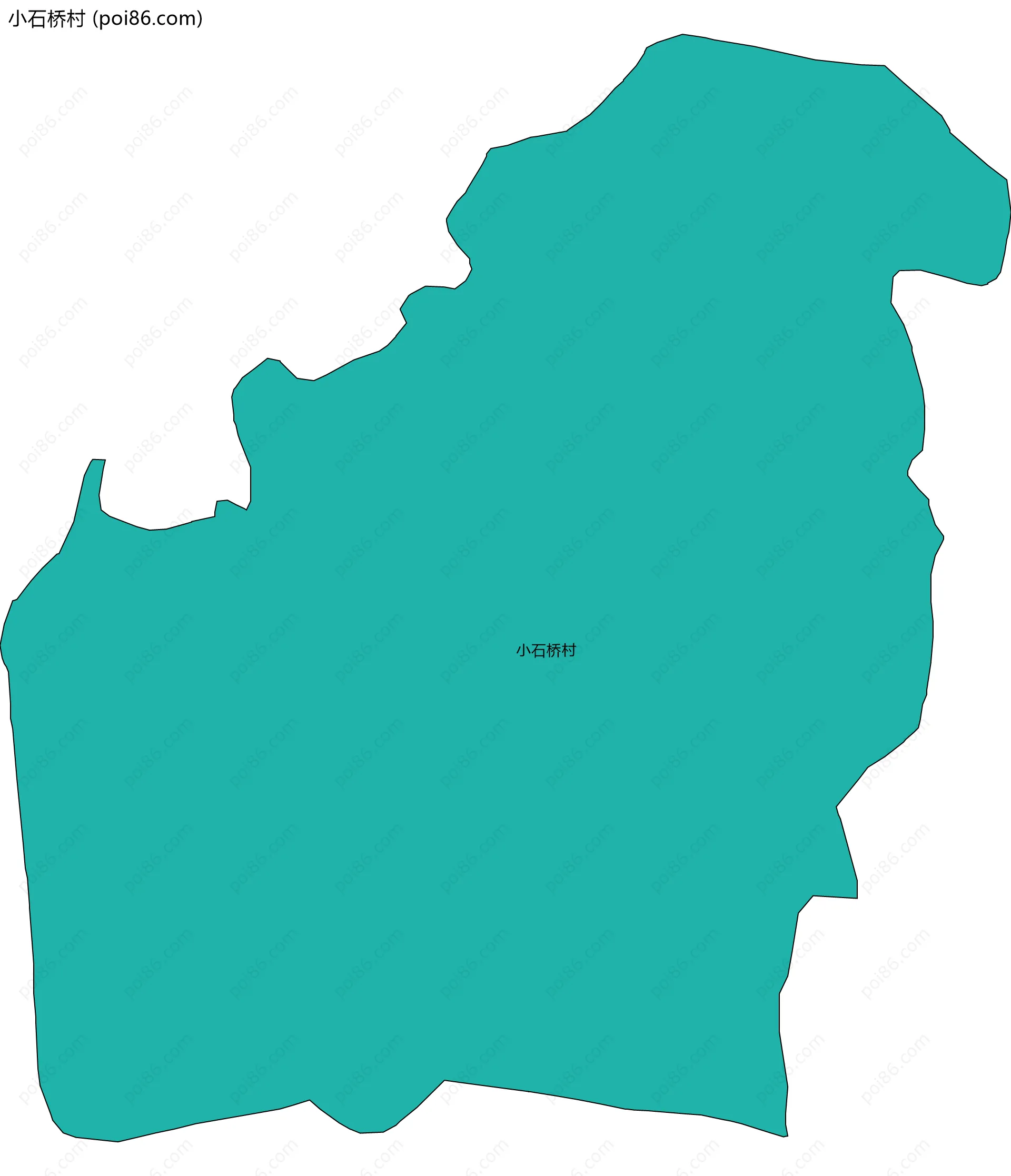 小石桥村边界地图