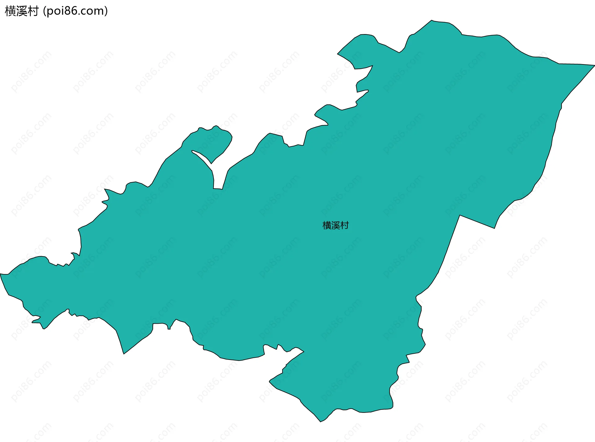 横溪村边界地图