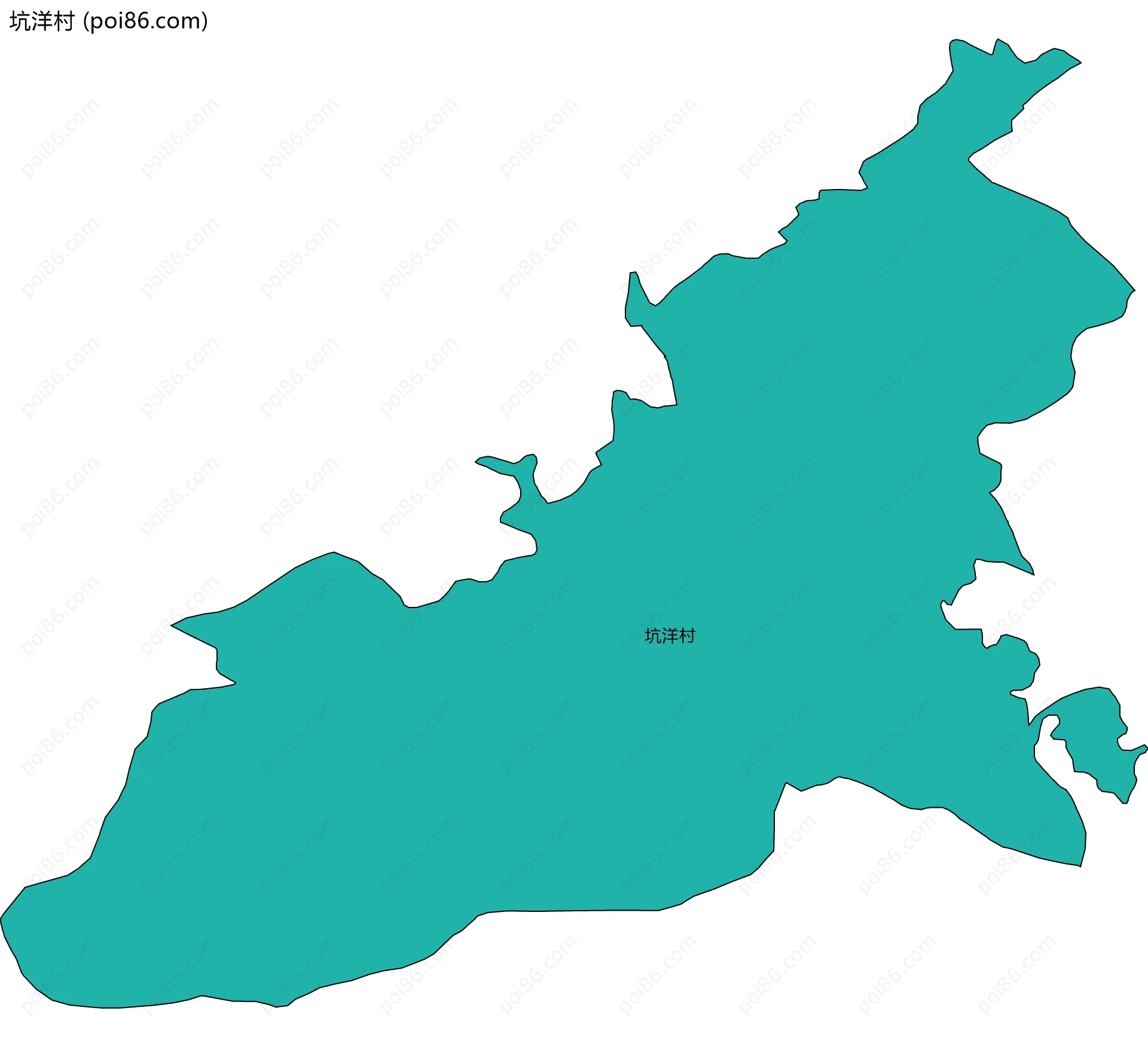 坑洋村边界地图