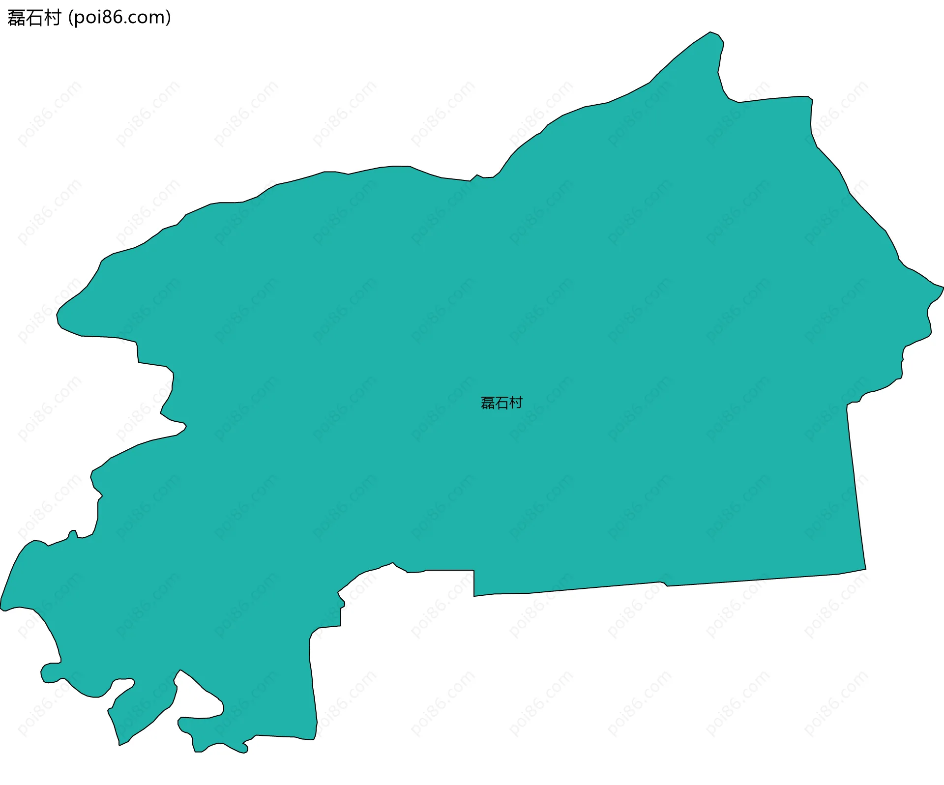 磊石村边界地图