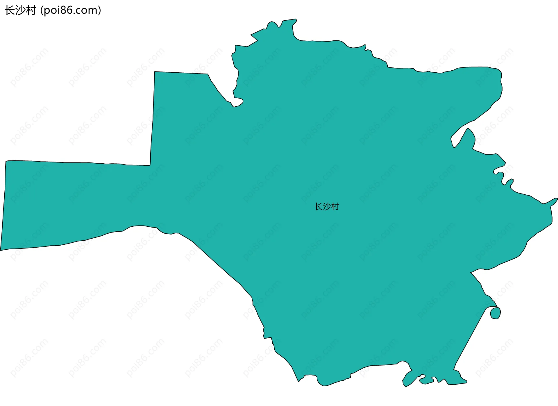 长沙村边界地图
