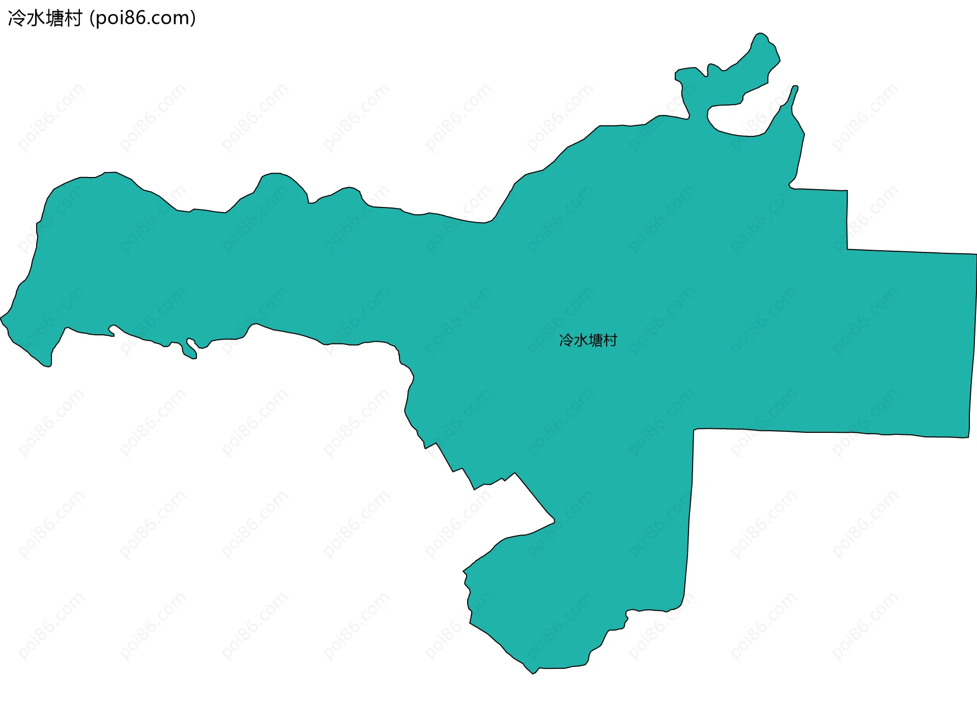 冷水塘村边界地图