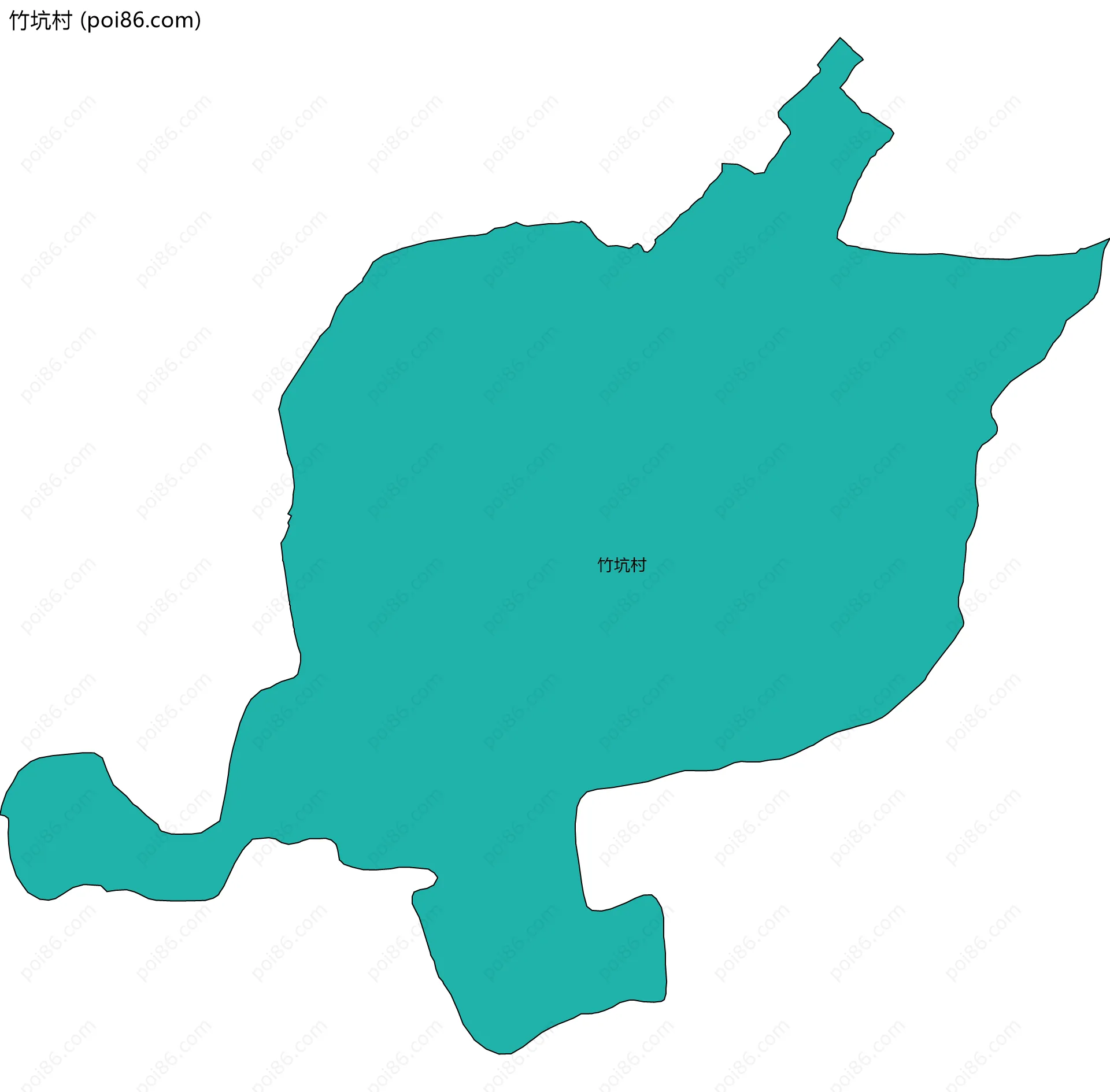 竹坑村边界地图