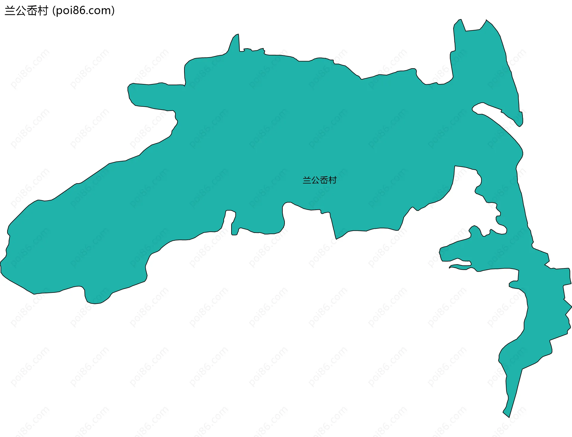兰公岙村边界地图