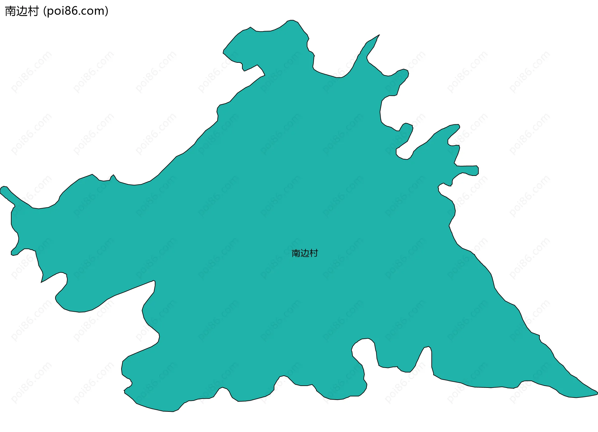 南边村边界地图